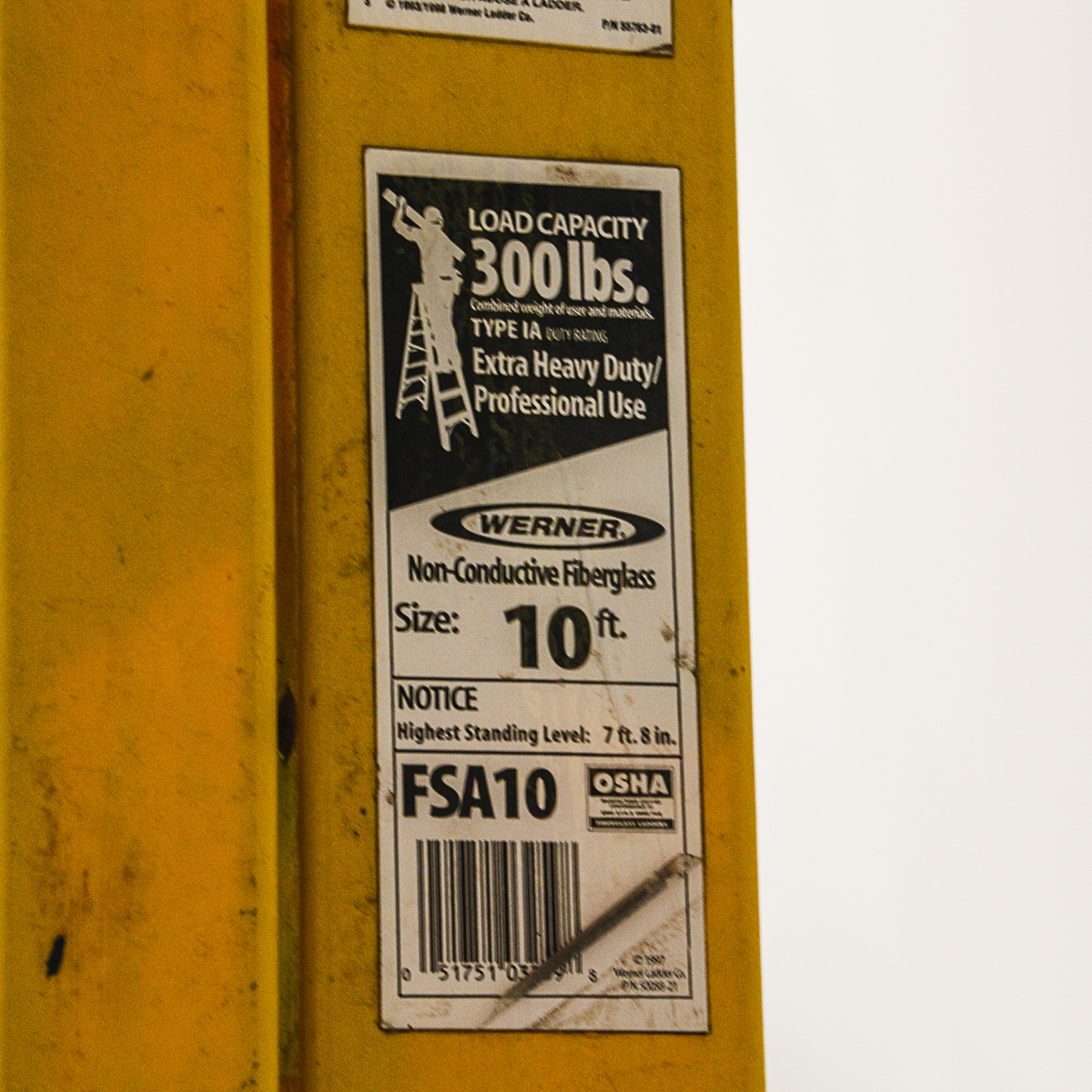 Werner 10' Non-Conductive Fiberglass Ladder