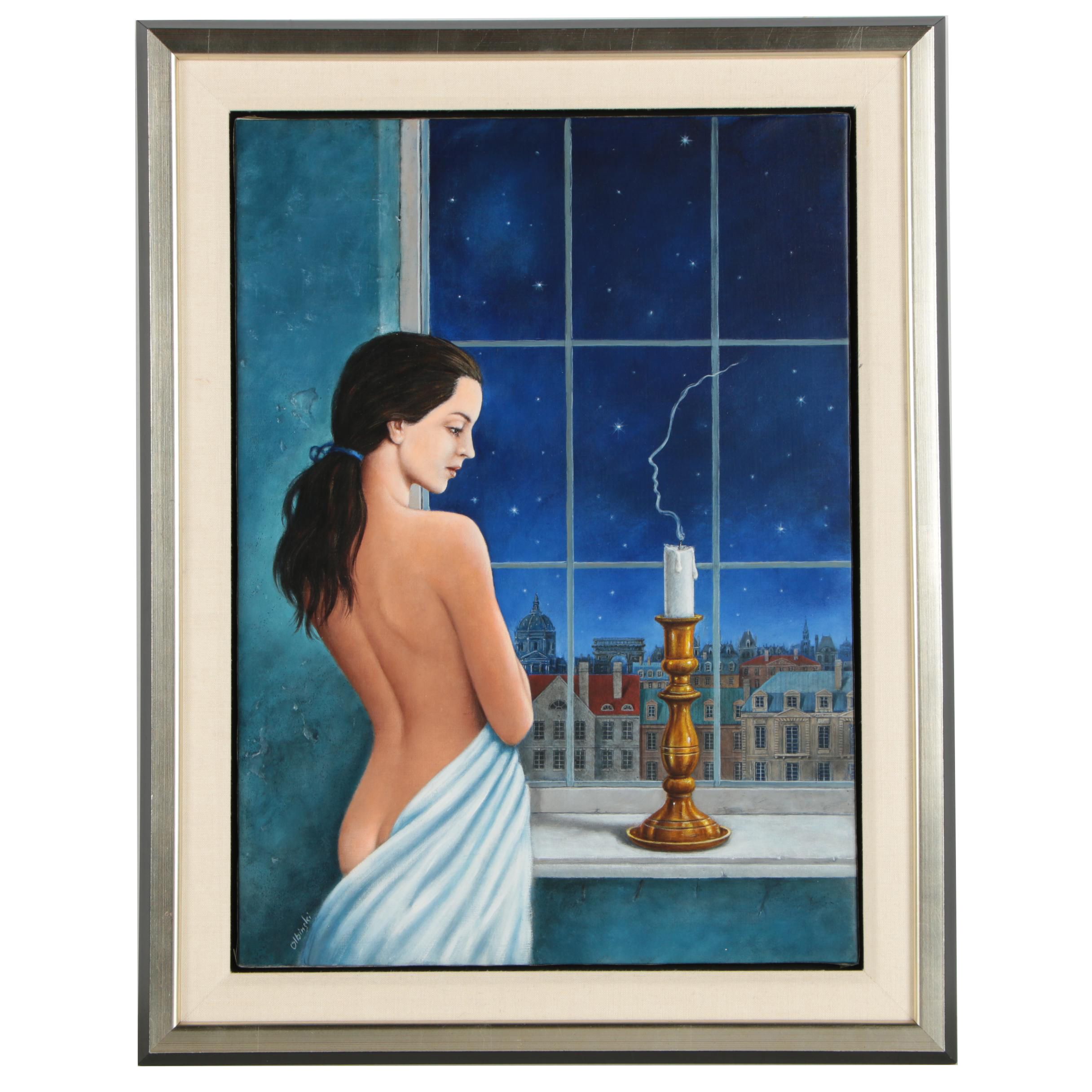 Rafal Olbinski Acrylic Painting "La Boheme"