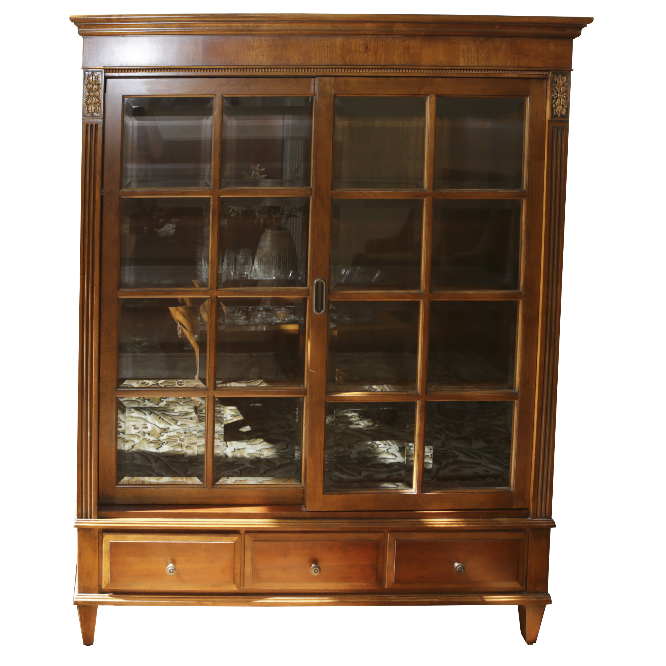 Ethan Allen Glass Front Display Cabinet