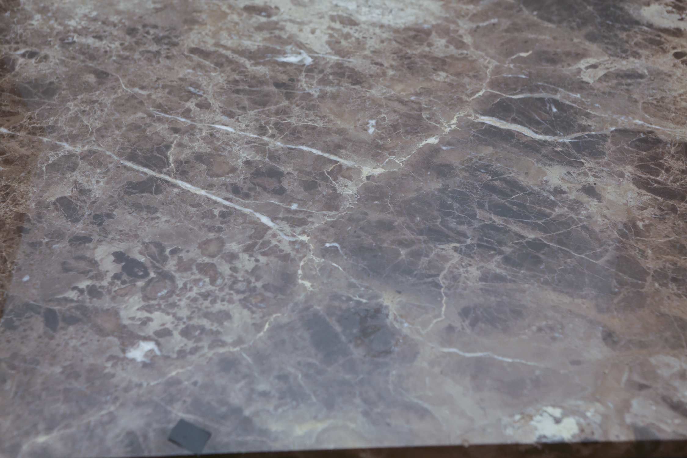 Stone Top Side Table with Wrought Metal Base