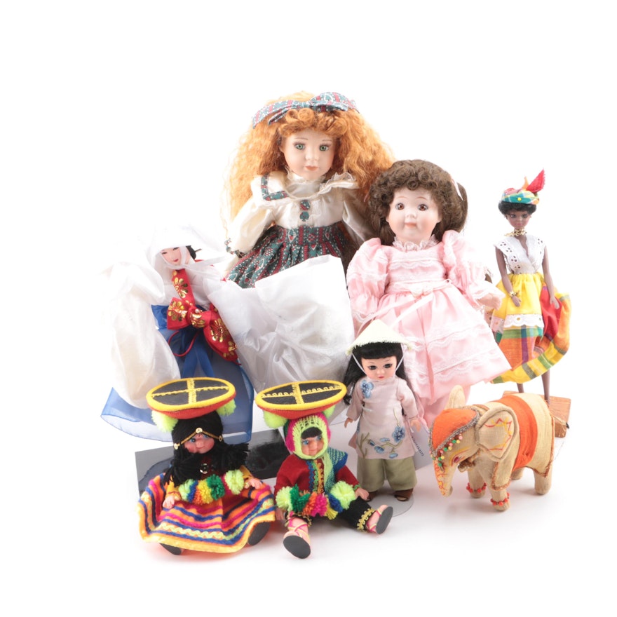 Vintage Dolls Including Souvenir Dolls