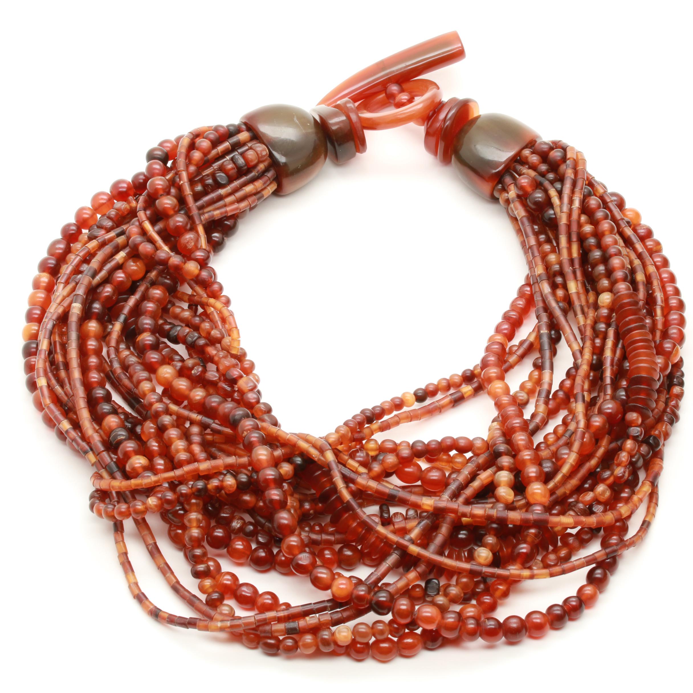 Gerda Lynggaard Pour Monies Horn Statement Necklace and Earrings