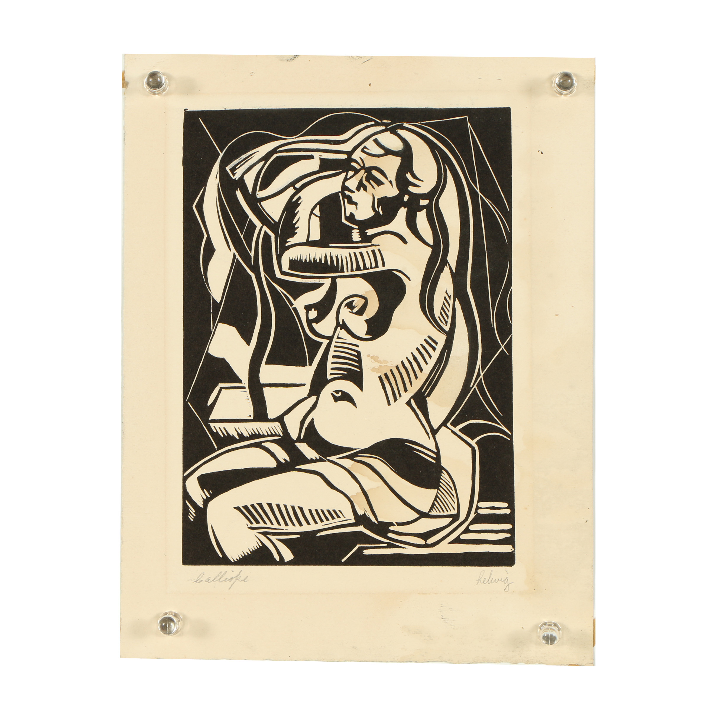 Arthur Helwig Relief Print "Calliope"