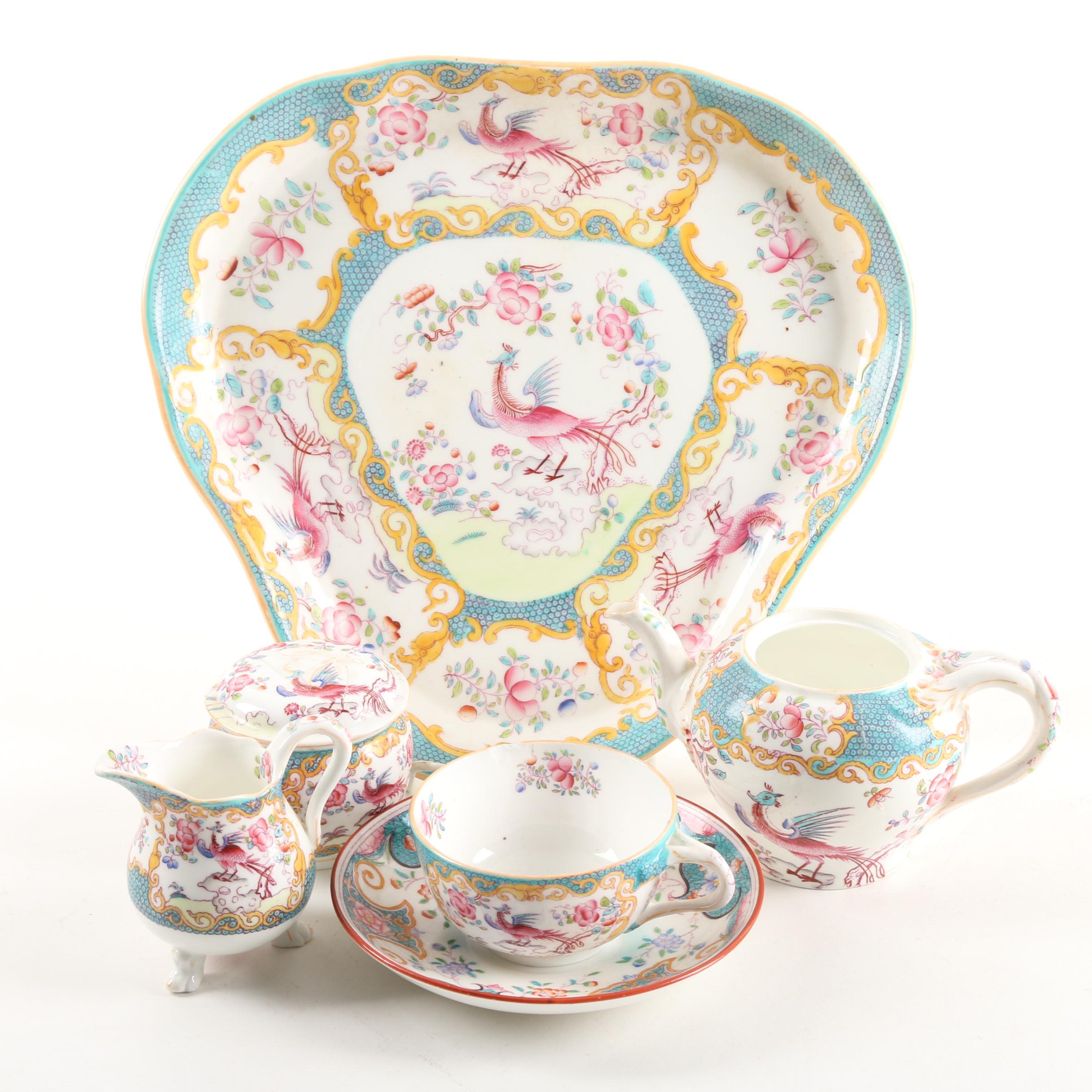 Antique Minton "Cockatrice" Porcelain Breakfast Service
