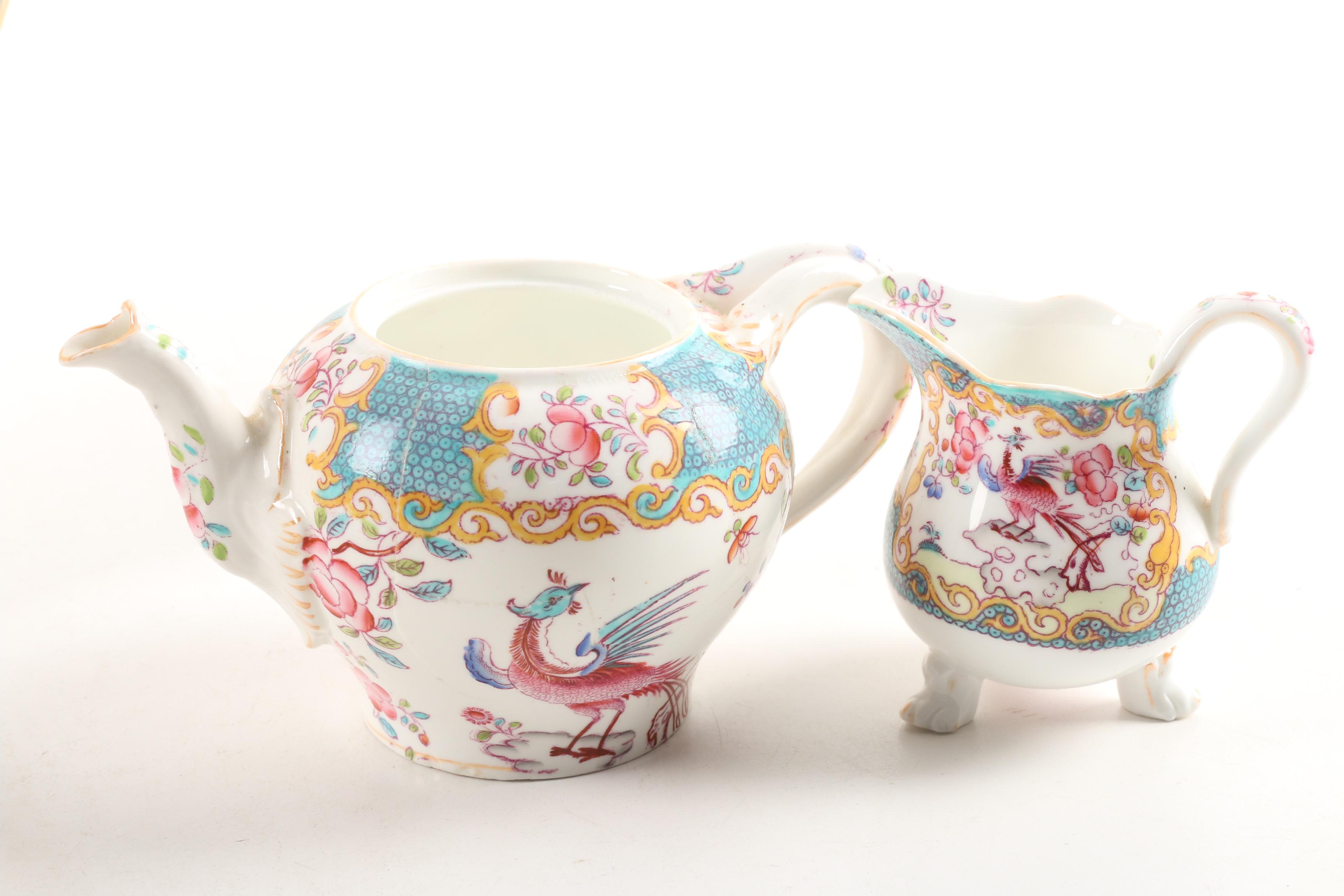 Antique Minton "Cockatrice" Porcelain Breakfast Service