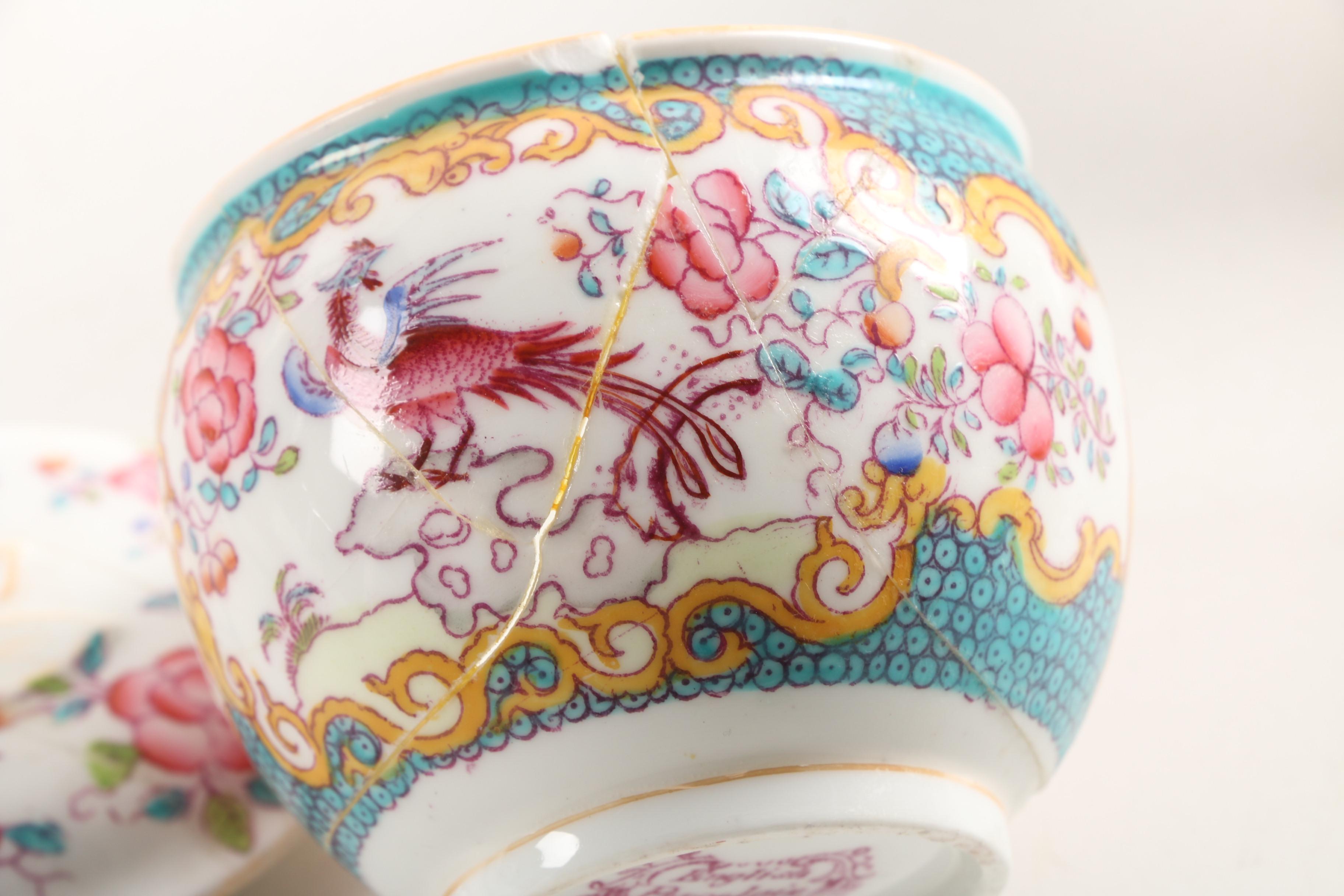 Antique Minton "Cockatrice" Porcelain Breakfast Service