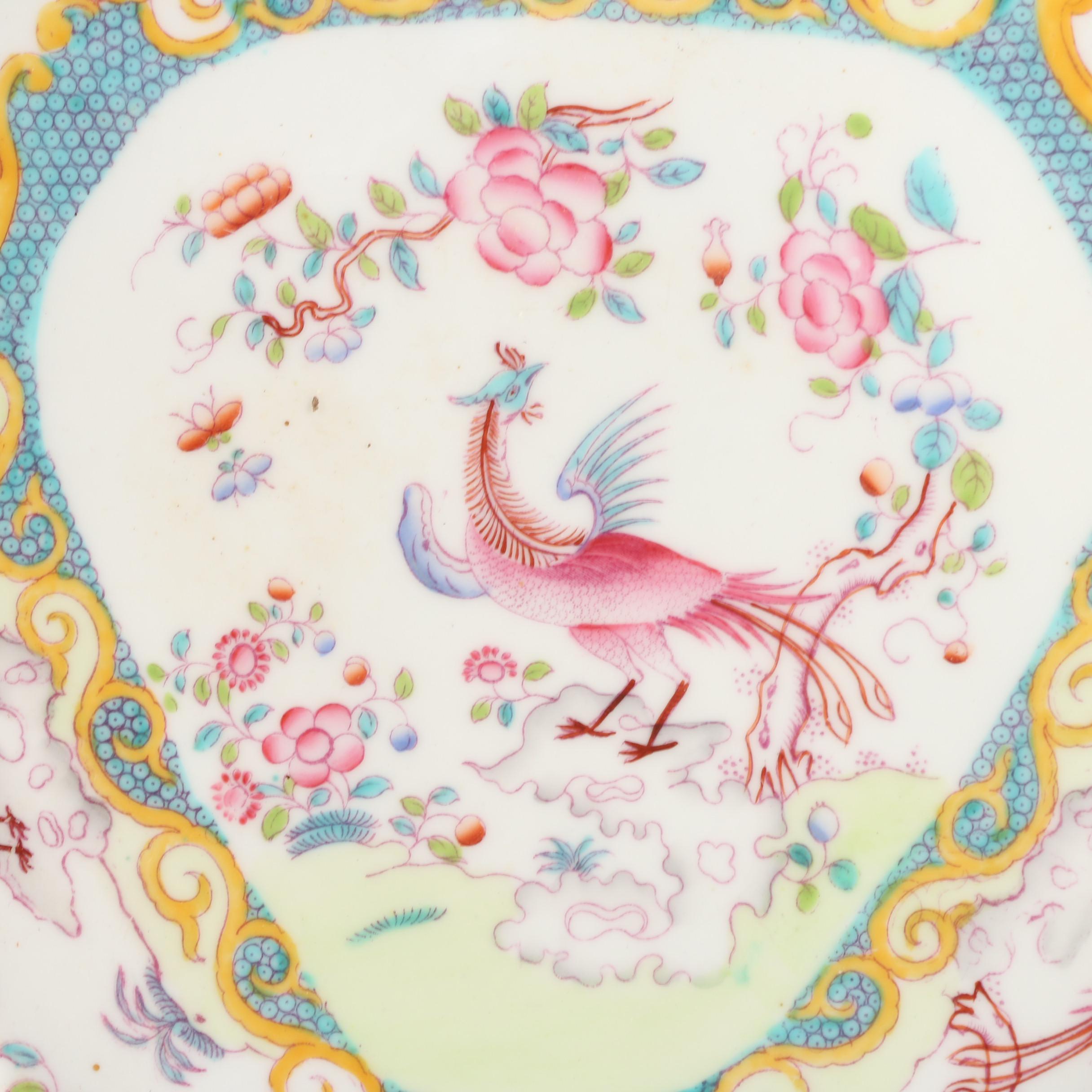 Antique Minton "Cockatrice" Porcelain Breakfast Service