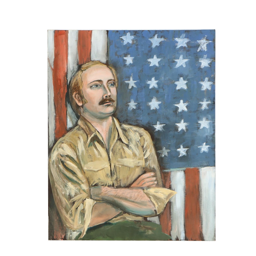 Betty Heiby Acrylic Painting "American Man"