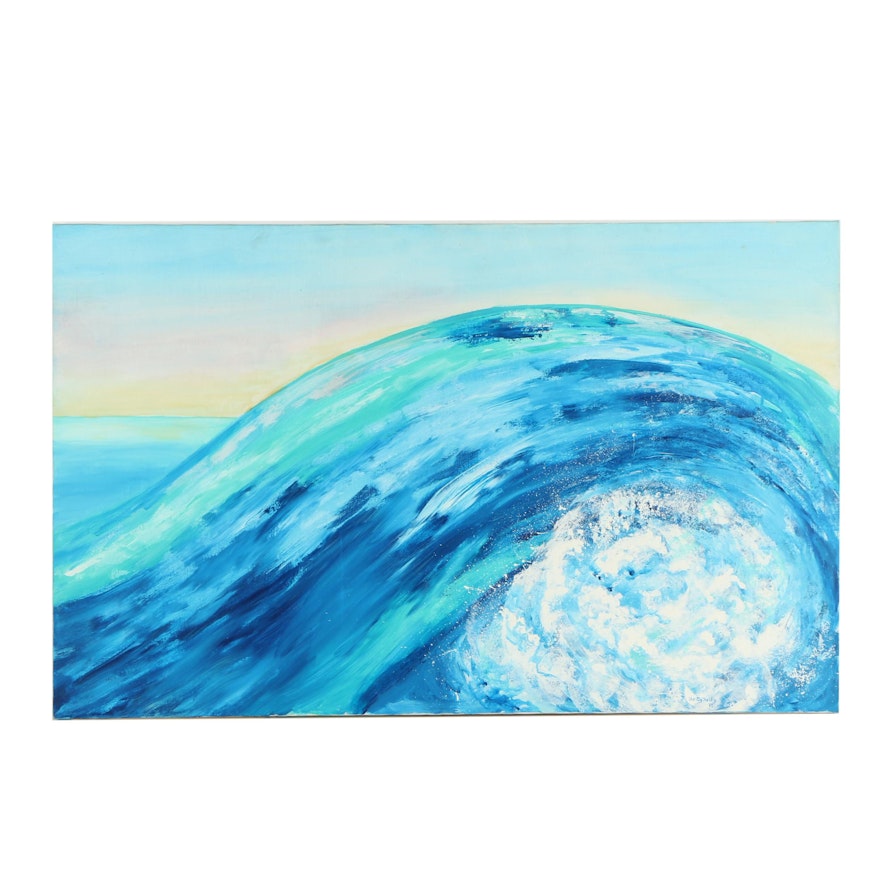 Betty Heiby Oil Painting of a Wave