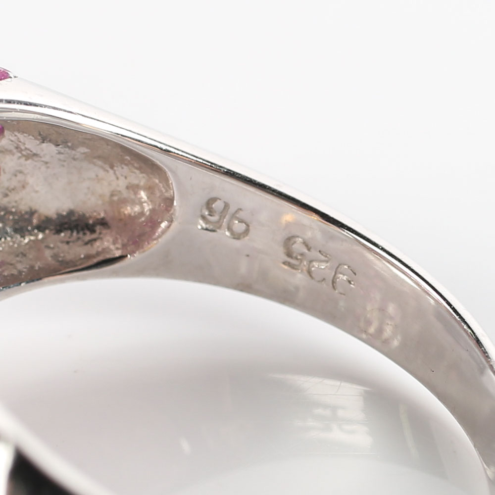 Sterling 4.24 CTW Ruby, Sapphire and Emerald Leopard Ring