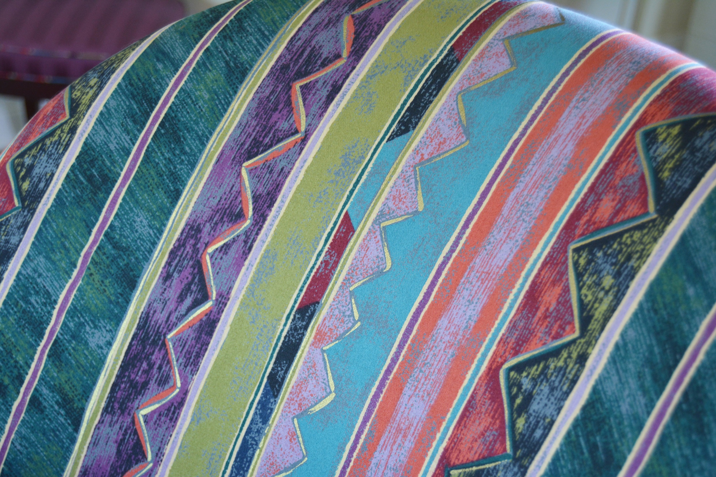 Hepplewhite Style Dining Table and Upholstered Chairs by Councill