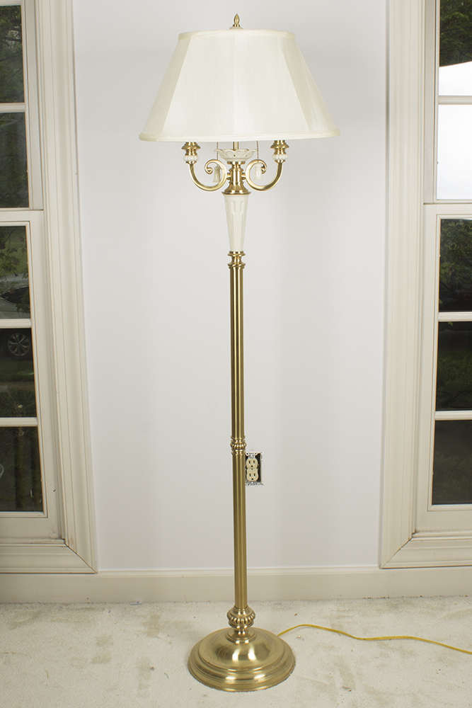 Lenox Lighting by Quoizel Metal and Porcelain Floor Lamp