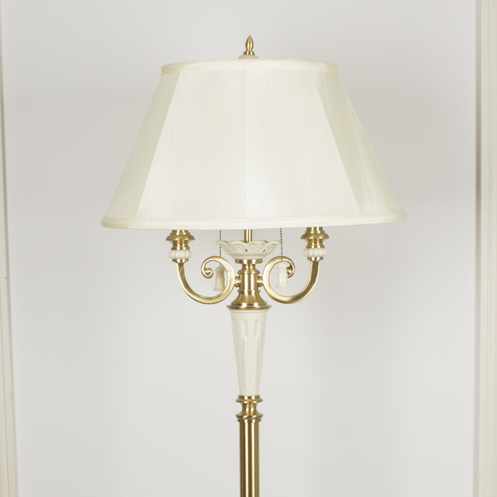Lenox Lighting by Quoizel Metal and Porcelain Floor Lamp