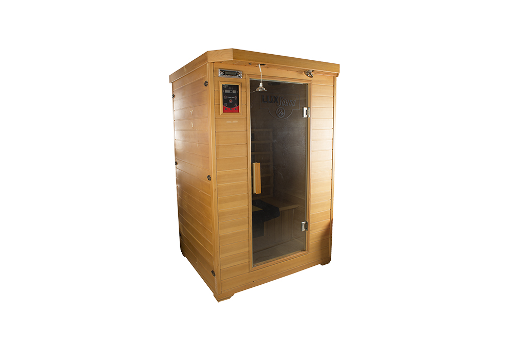 LUX Wooden Infrared Sauna with Oxygen Ionizer and CD Player