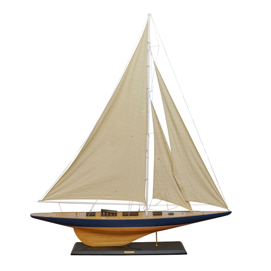 America's Cup "Endeavour" Large Model Sailboat