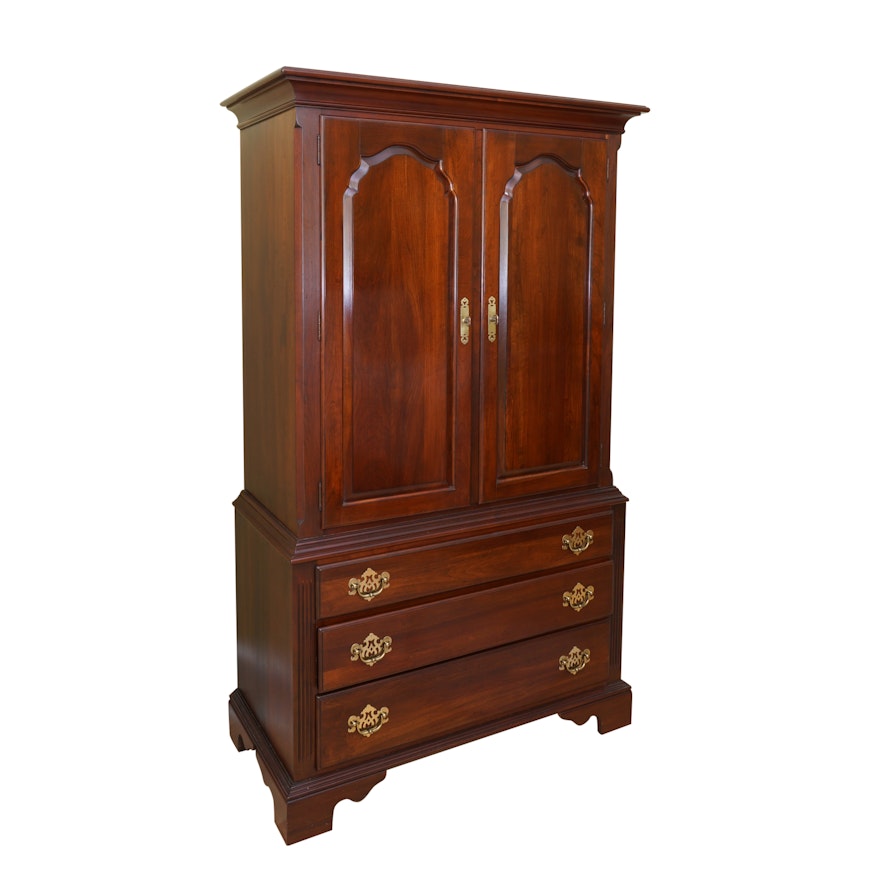 Chippendale Style Cherry Entertainment Armoire by Knob Creek