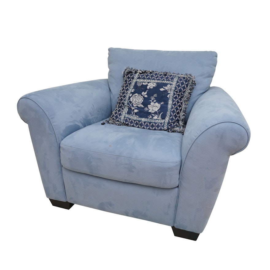 Blue Upholstered Armchair