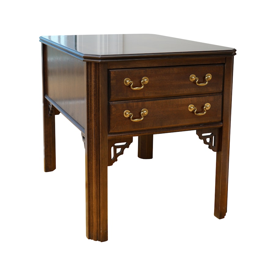 Chinese Chippendale Style End Tables by Lane