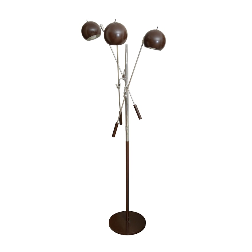 Mid-Century Style Three Arm Adjustable Eyeball Floor Lamp