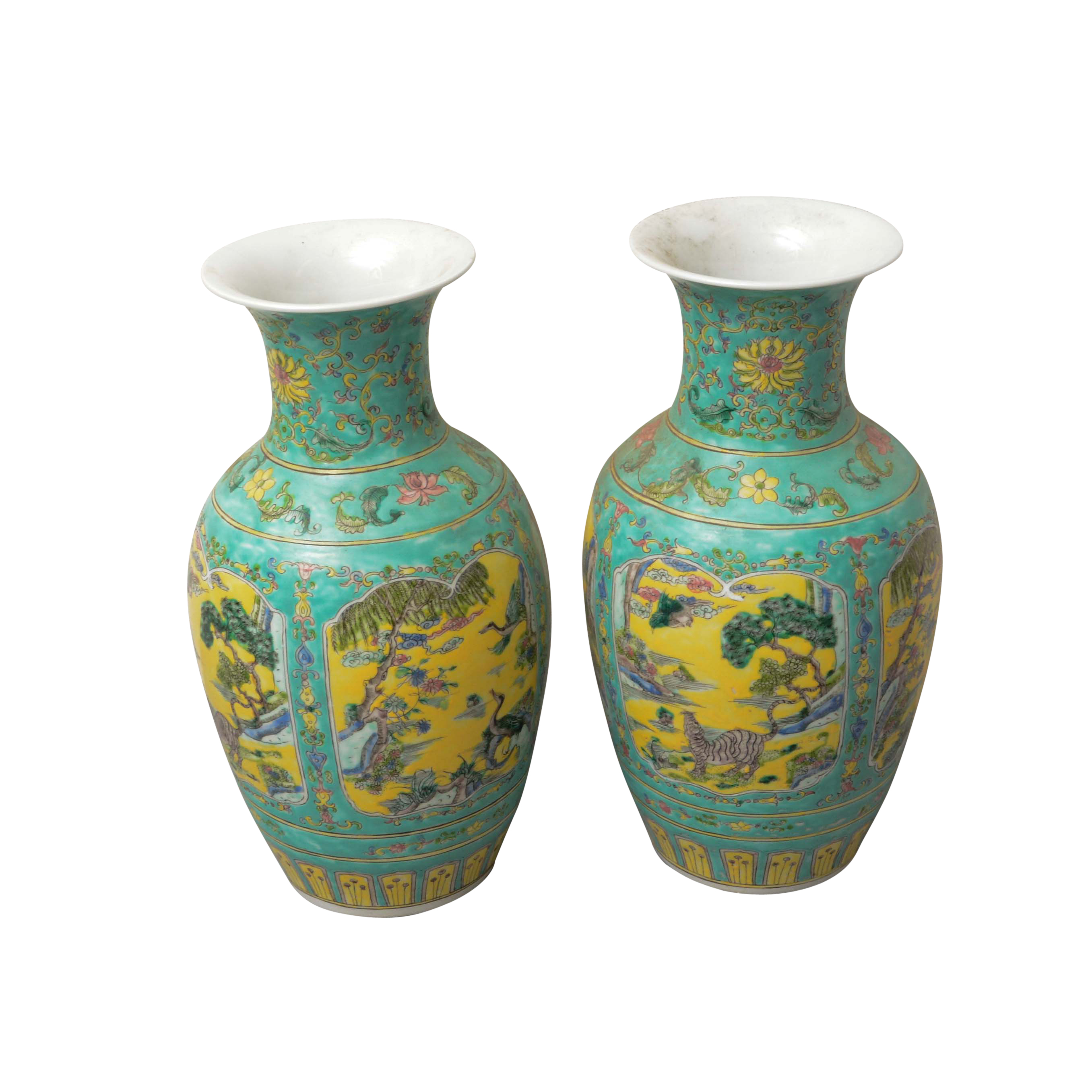 Chinese Hand-Painted Porcelain Vases
