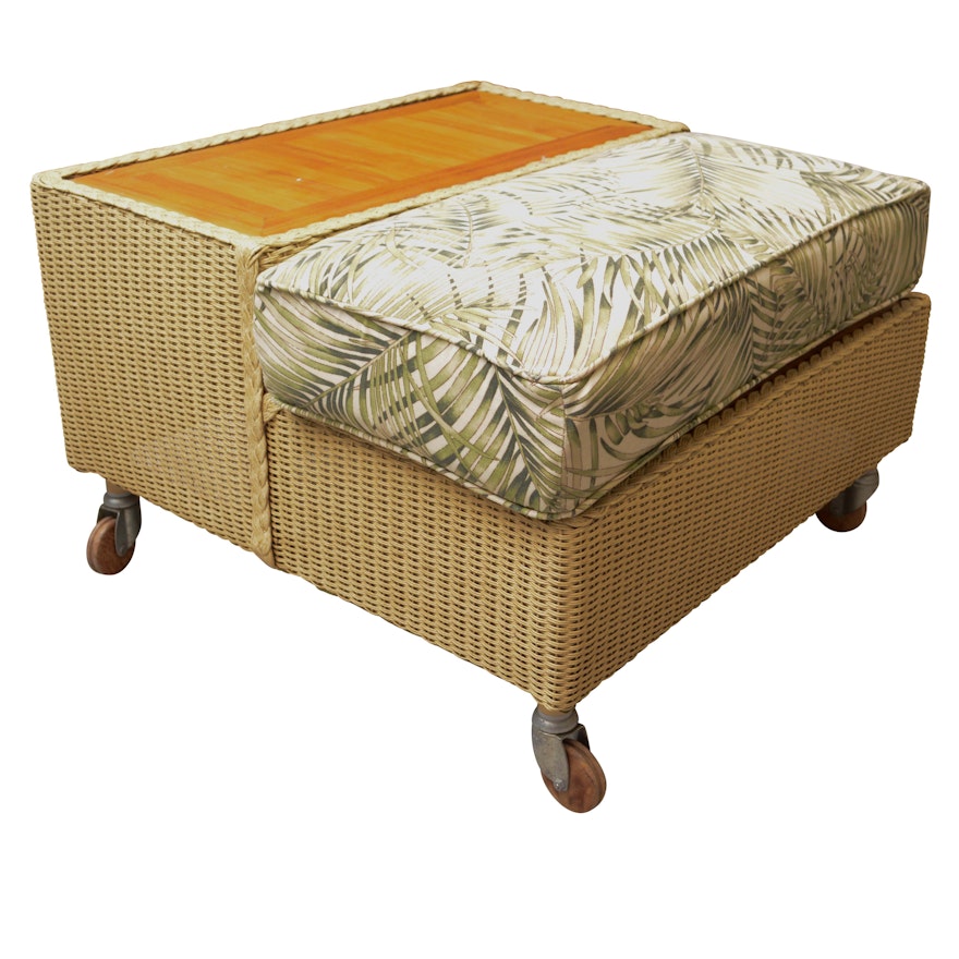 Wicker Style Weave Storage Ottoman