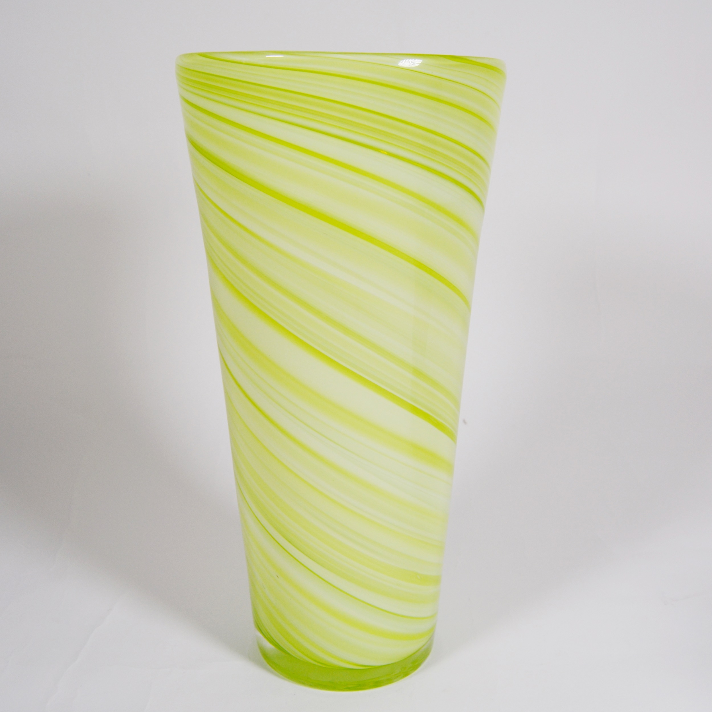 Lime Green Art Glass Vase