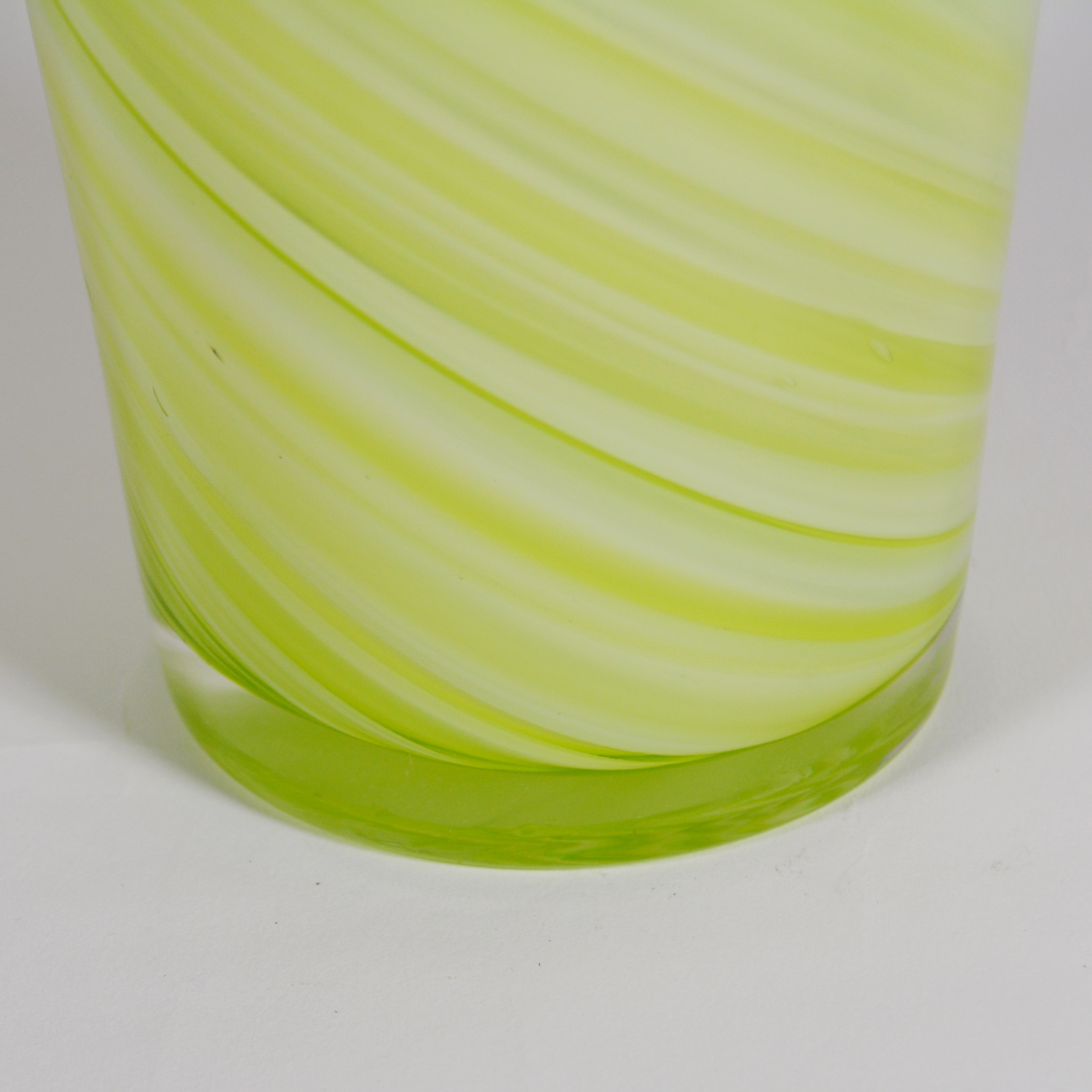 Lime Green Art Glass Vase