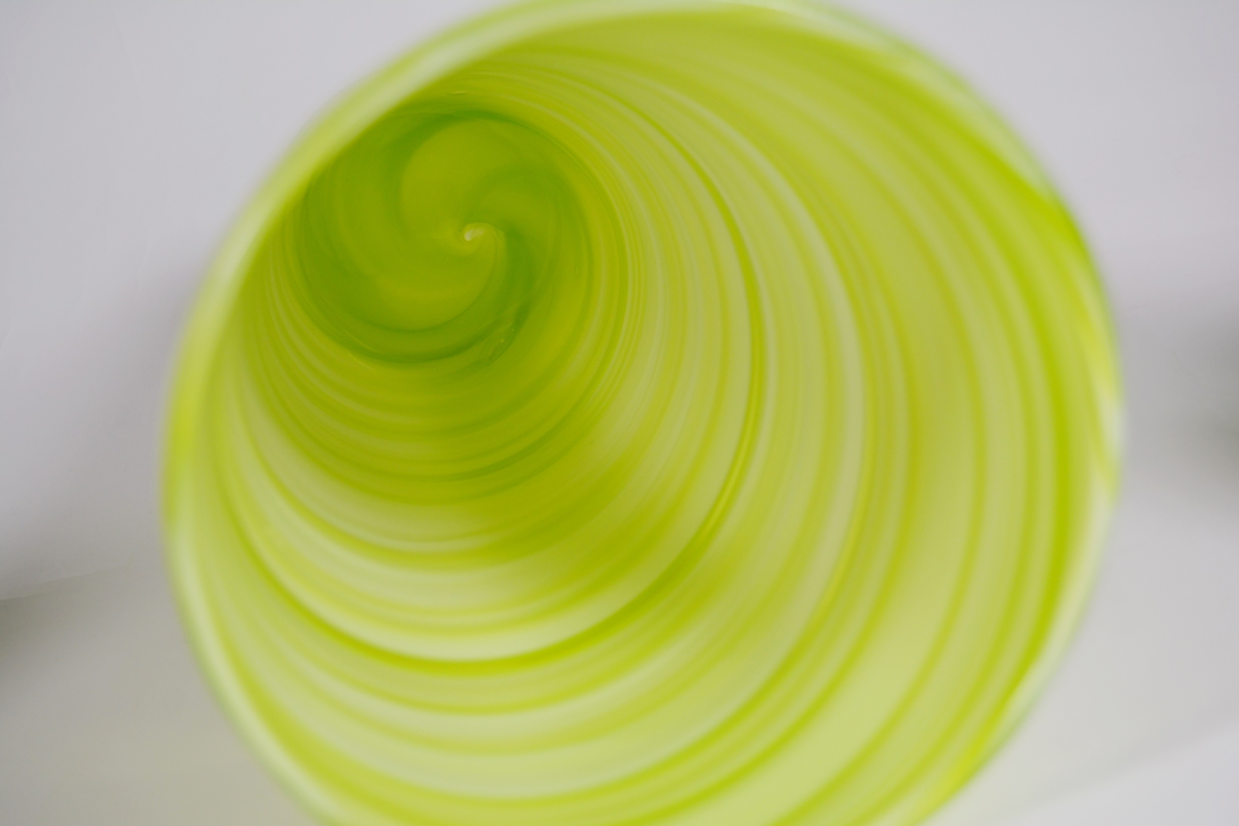Lime Green Art Glass Vase