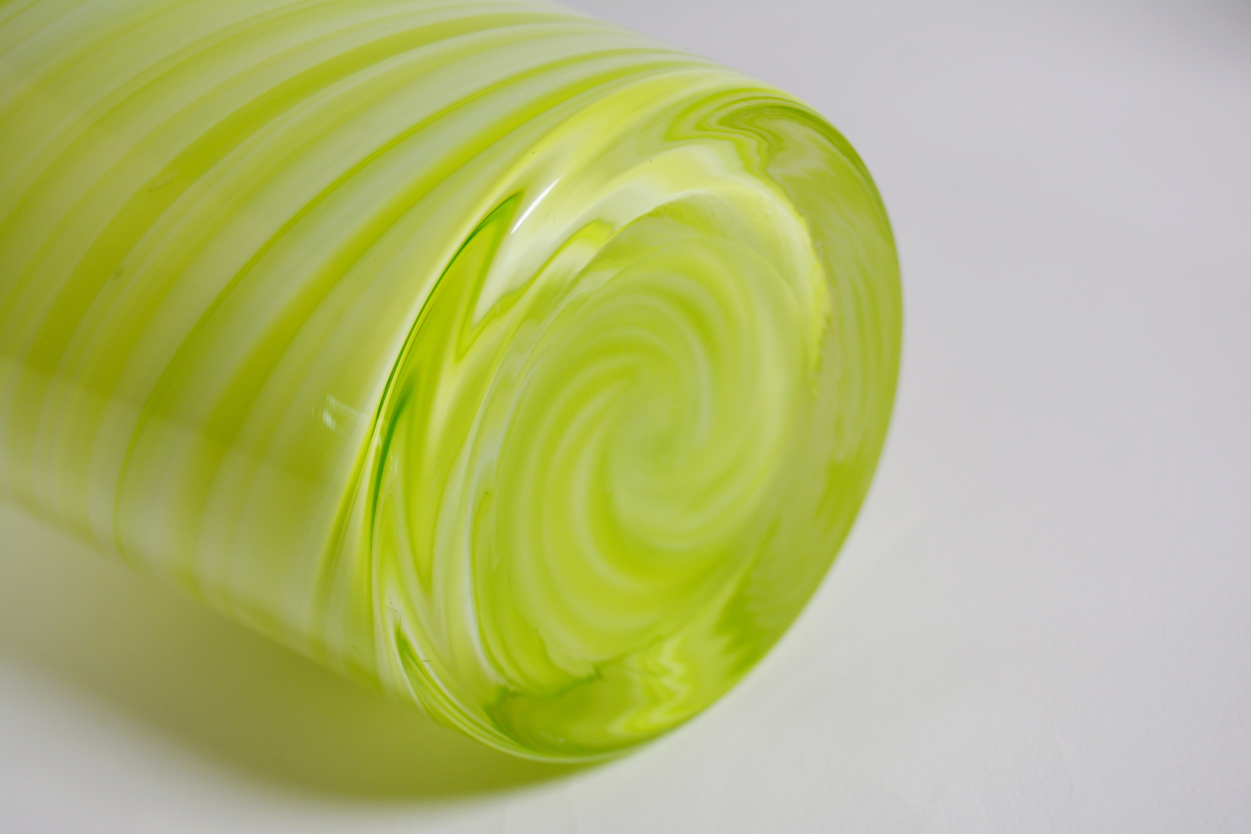 Lime Green Art Glass Vase