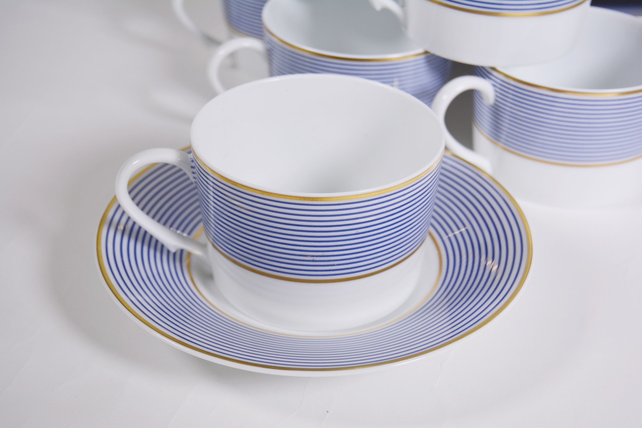 A. Raynaud & Co. "Crinoline Blue and Pink" Limoges Porcelain Dinnerware