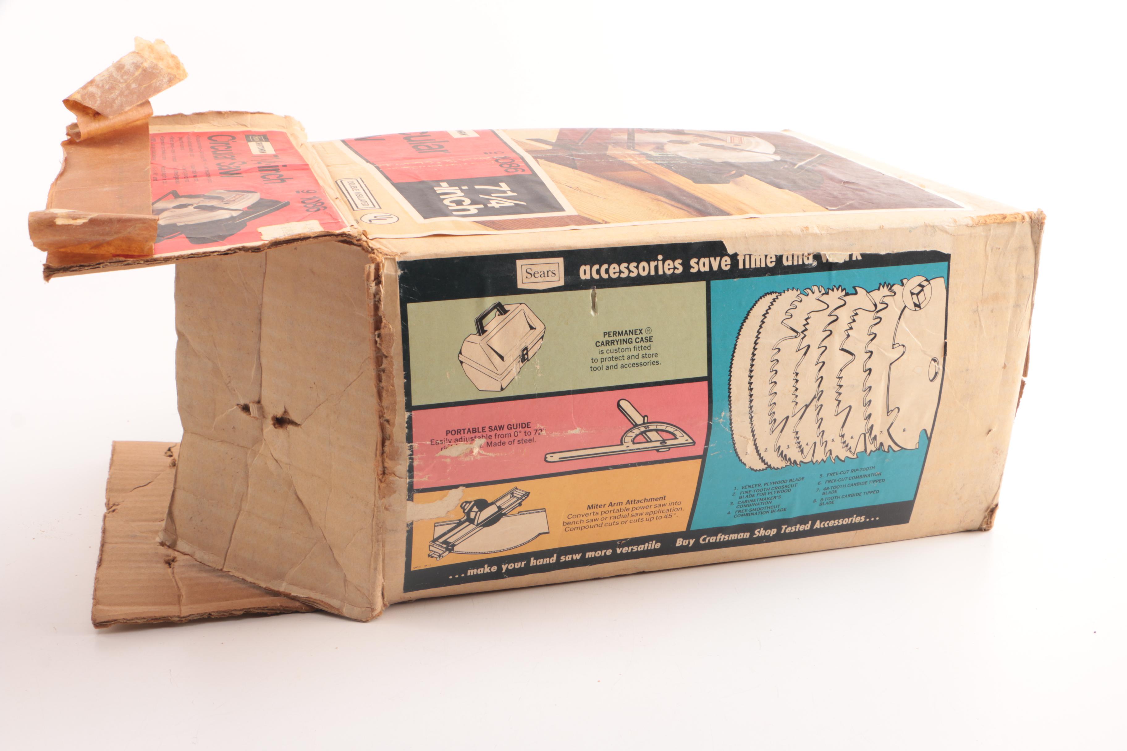 Vintage Craftsman Circular Saw, Dual Motion Sander, and Heavy Duty Power Router