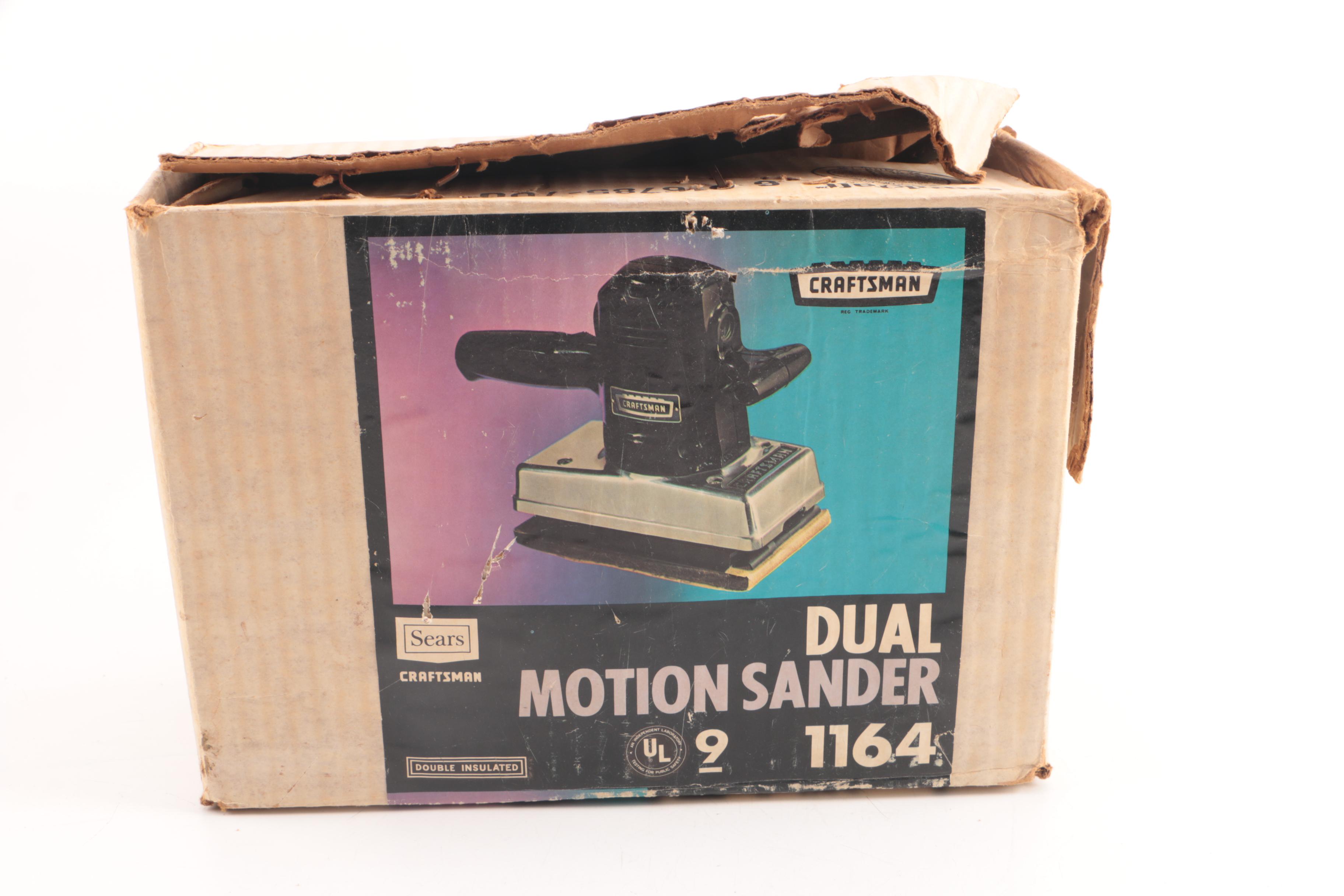 Vintage Craftsman Circular Saw, Dual Motion Sander, and Heavy Duty Power Router
