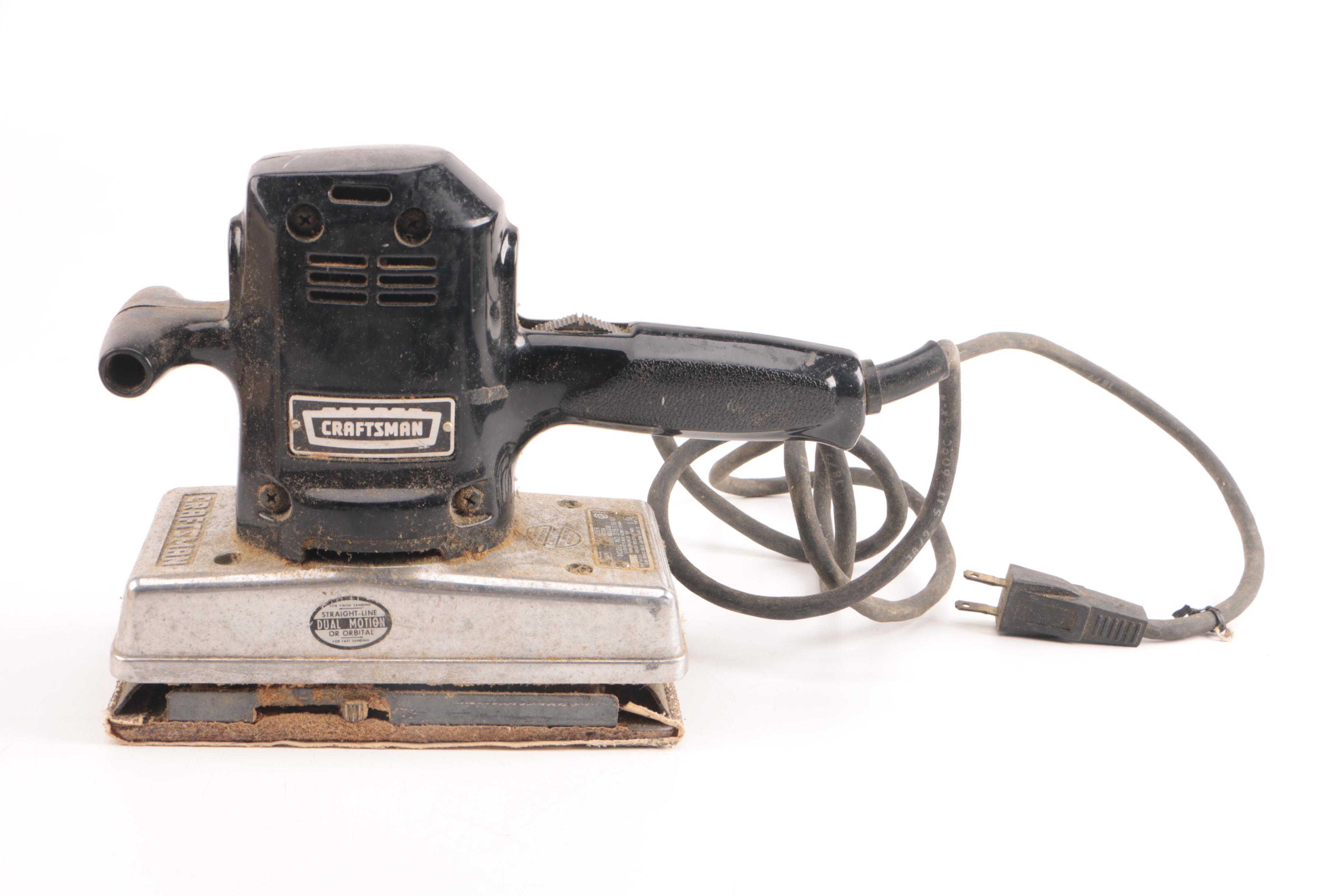 Vintage Craftsman Circular Saw, Dual Motion Sander, and Heavy Duty Power Router