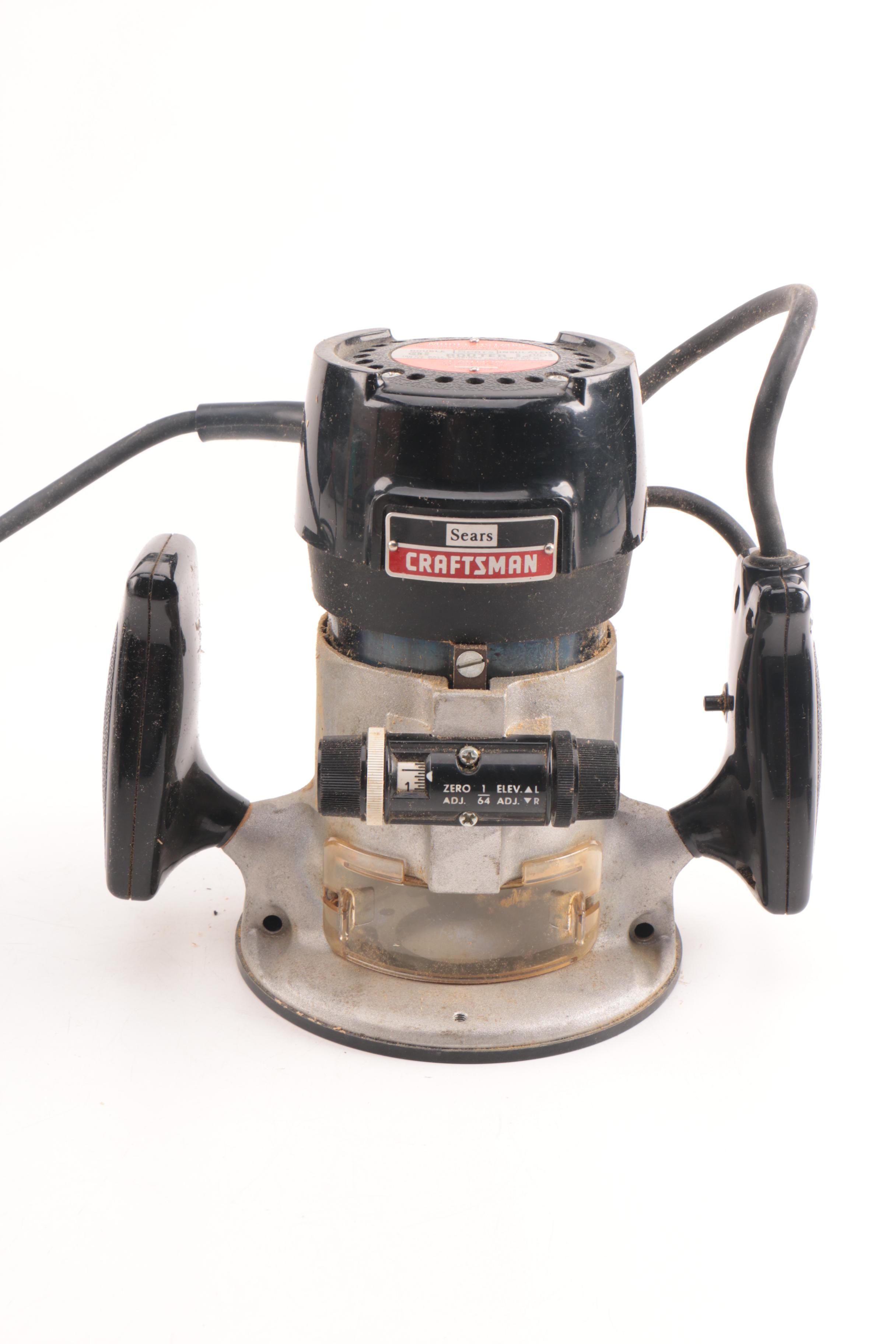 Vintage Craftsman Circular Saw, Dual Motion Sander, and Heavy Duty Power Router