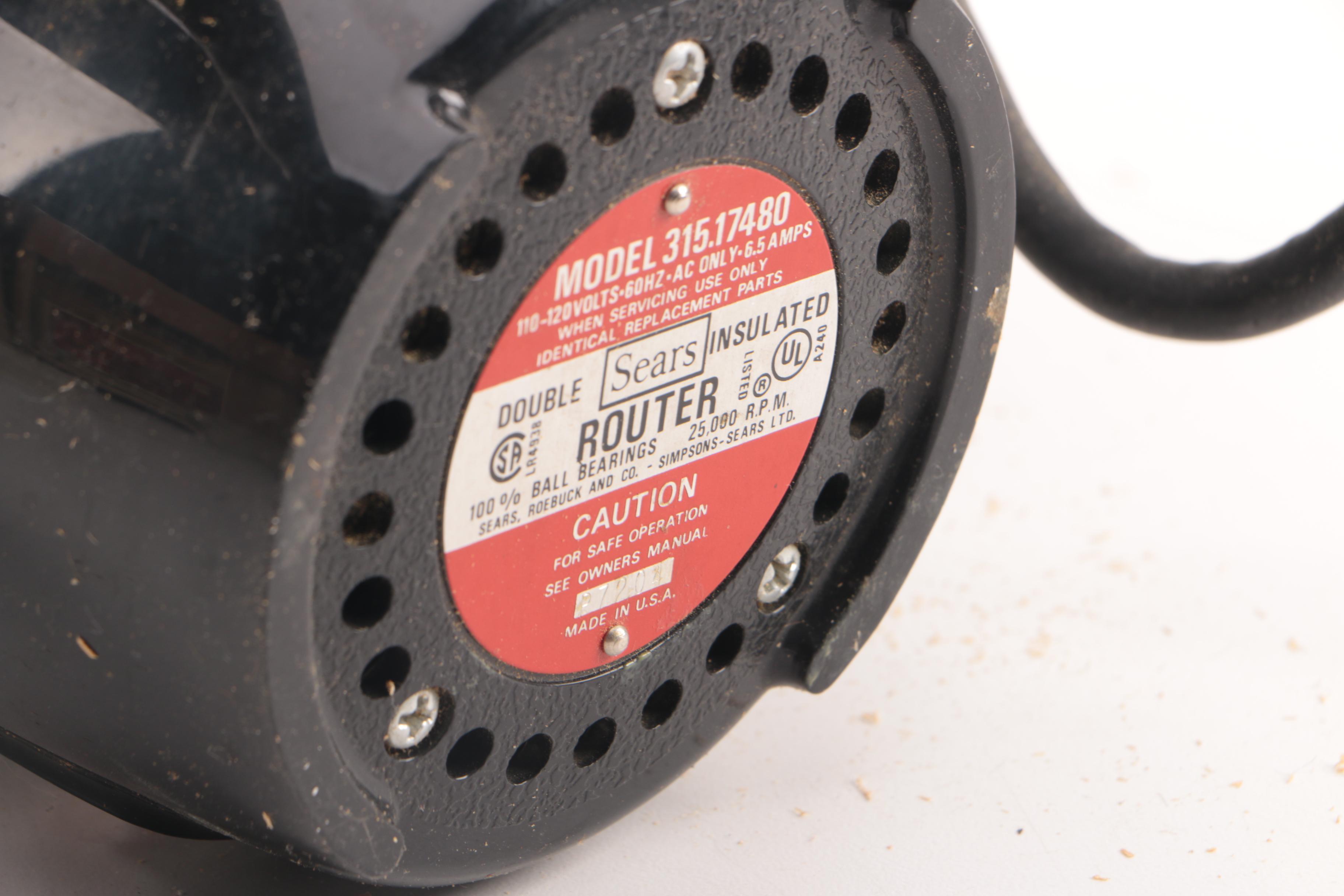 Vintage Craftsman Circular Saw, Dual Motion Sander, and Heavy Duty Power Router