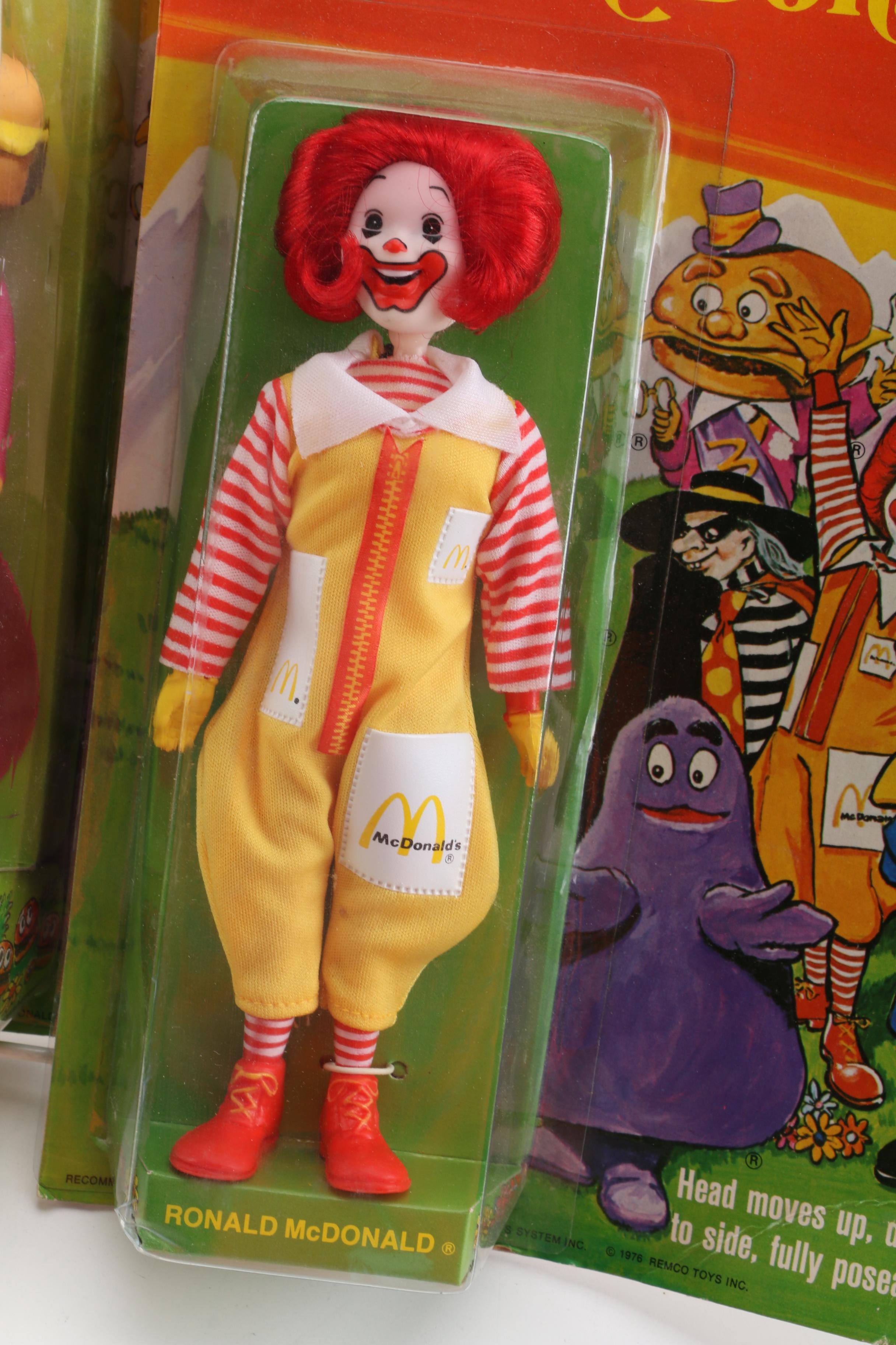 1976 Remco McDonaldland "Ronald" and "Mayor McCheese" Figures