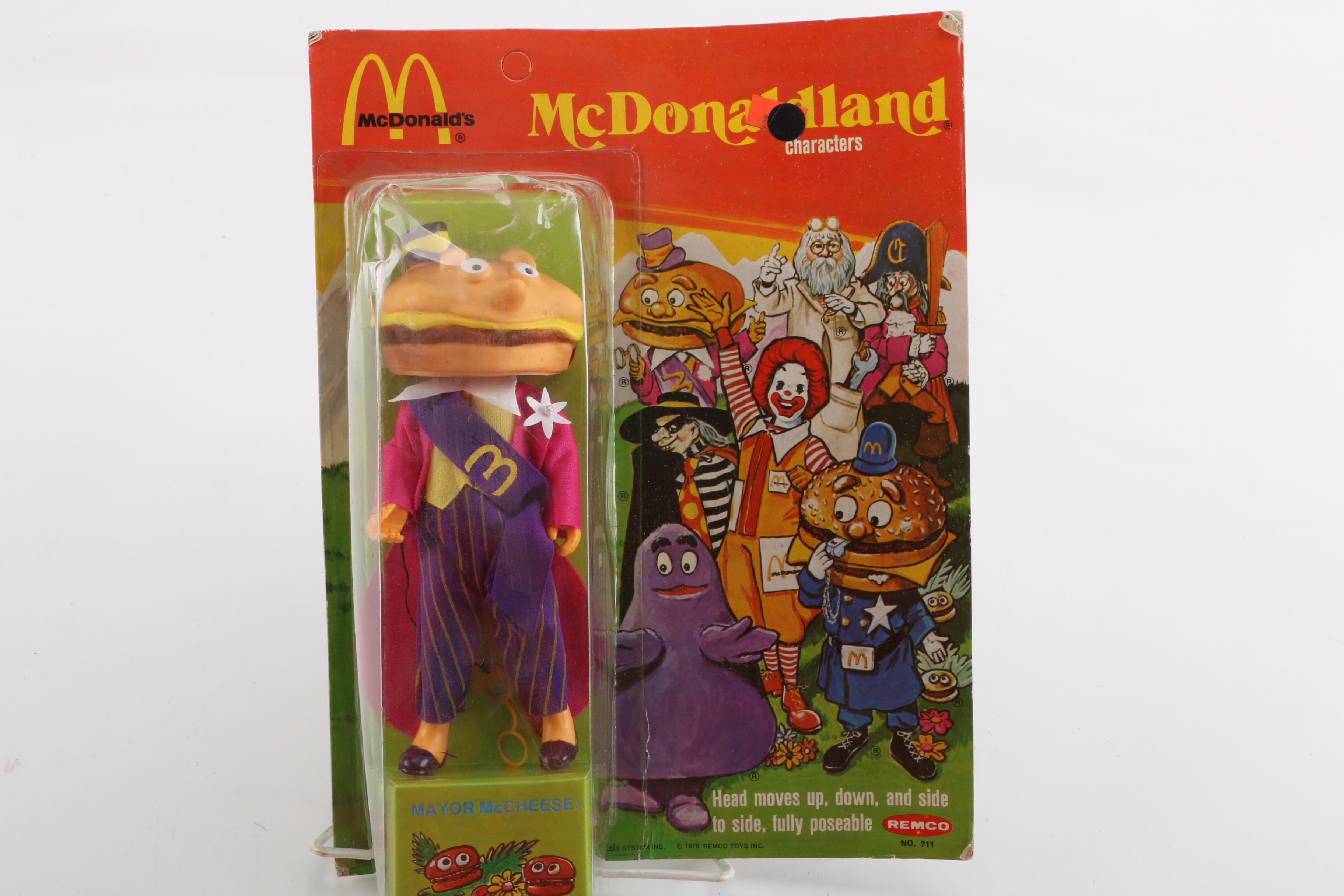 1976 Remco McDonaldland "Ronald" and "Mayor McCheese" Figures