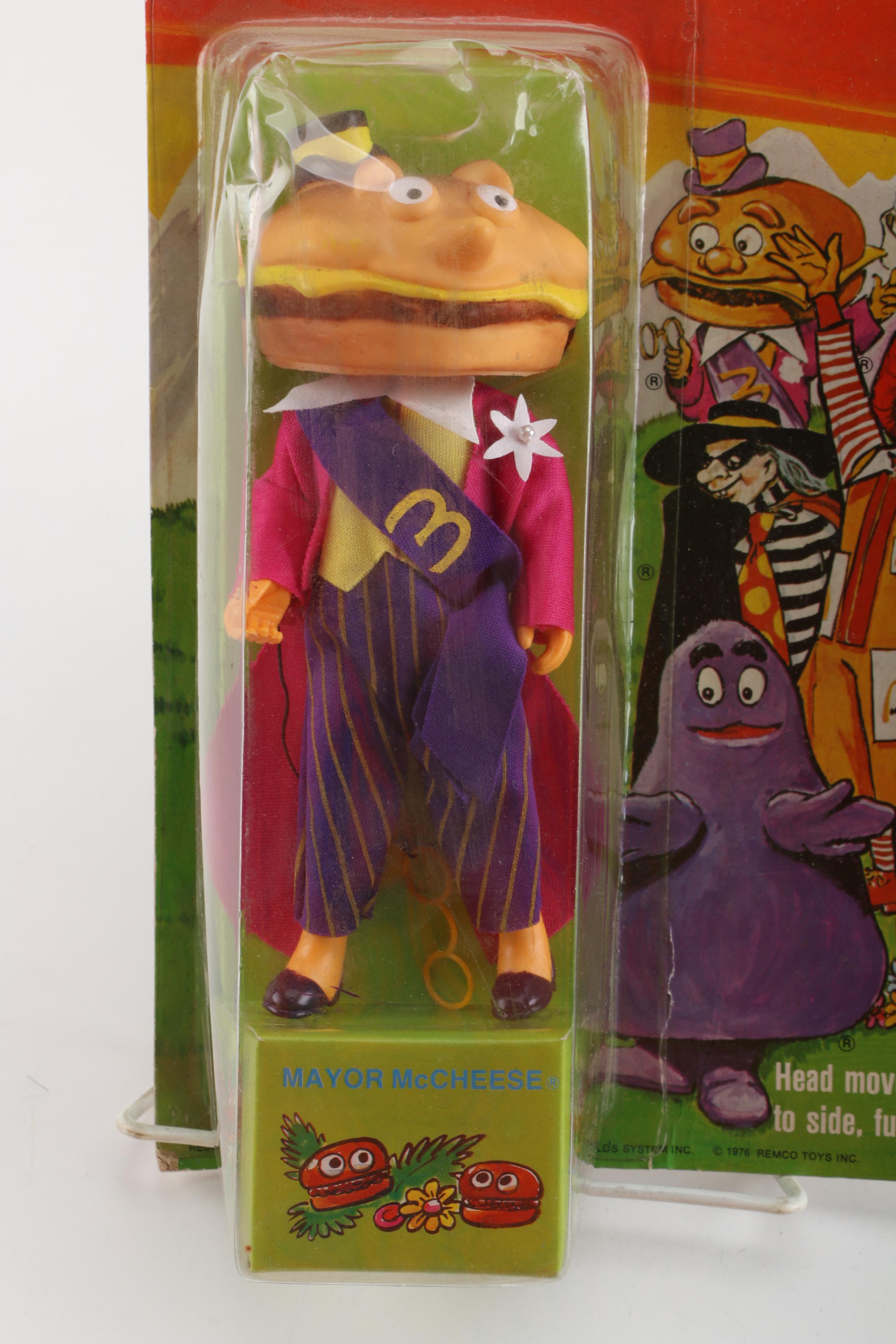 1976 Remco McDonaldland "Ronald" and "Mayor McCheese" Figures