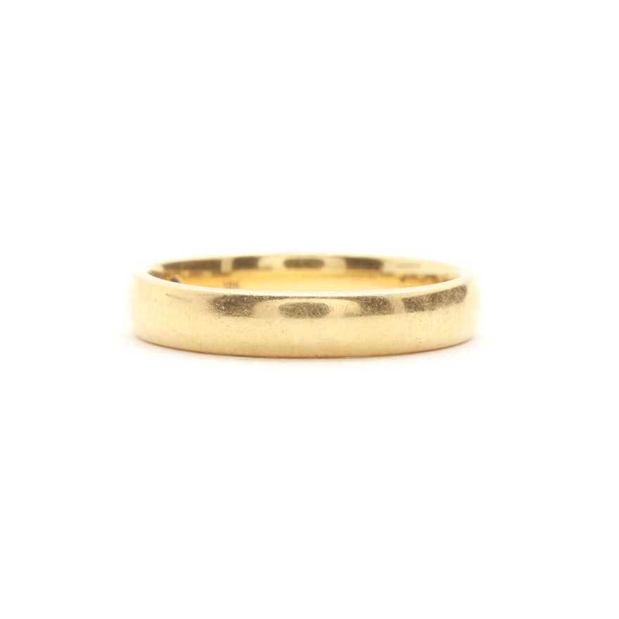 Diamond Cellar 18K Yellow Gold Band with Sapphire Accent