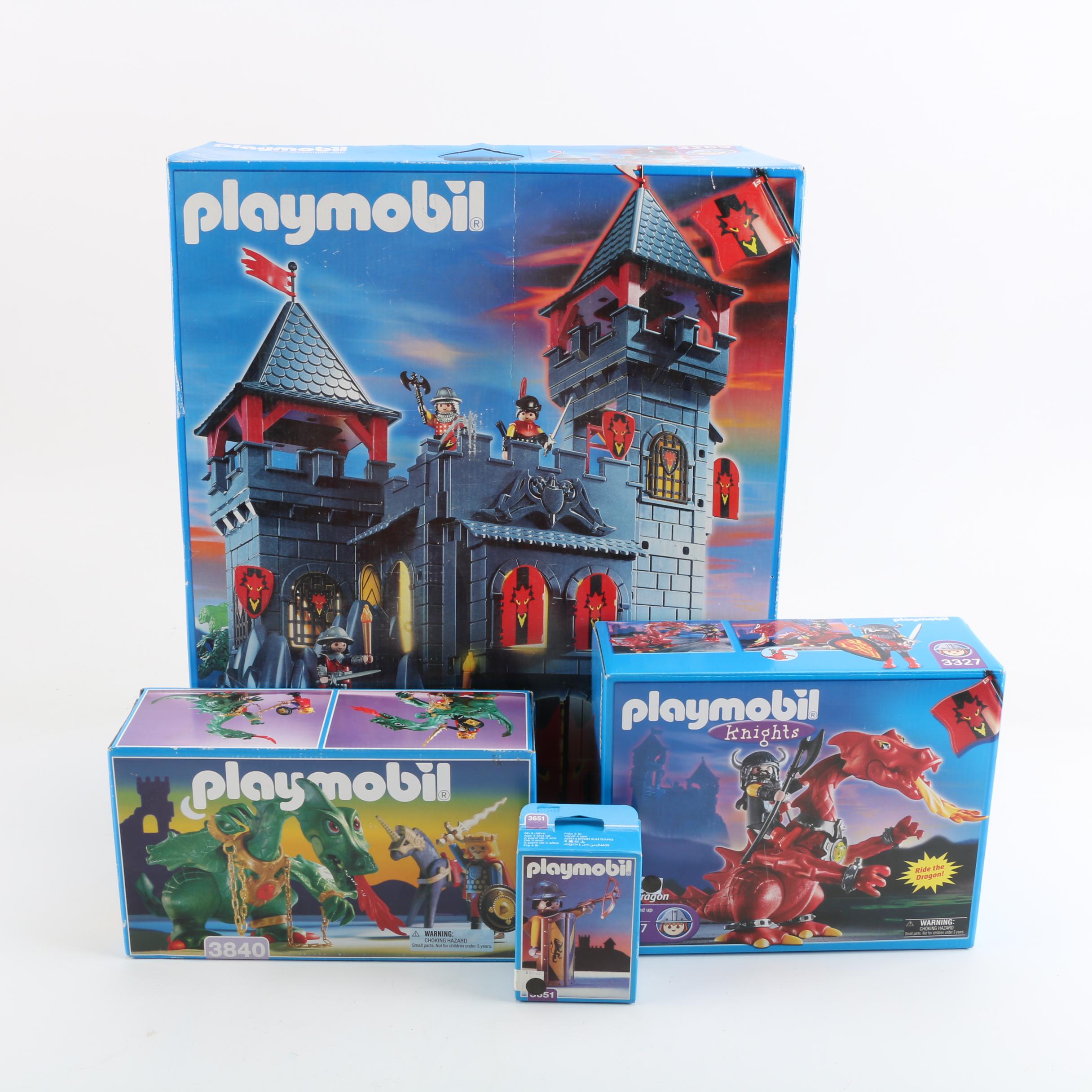 Playmobil "Rock Castle" with Knights and Dragons Sets