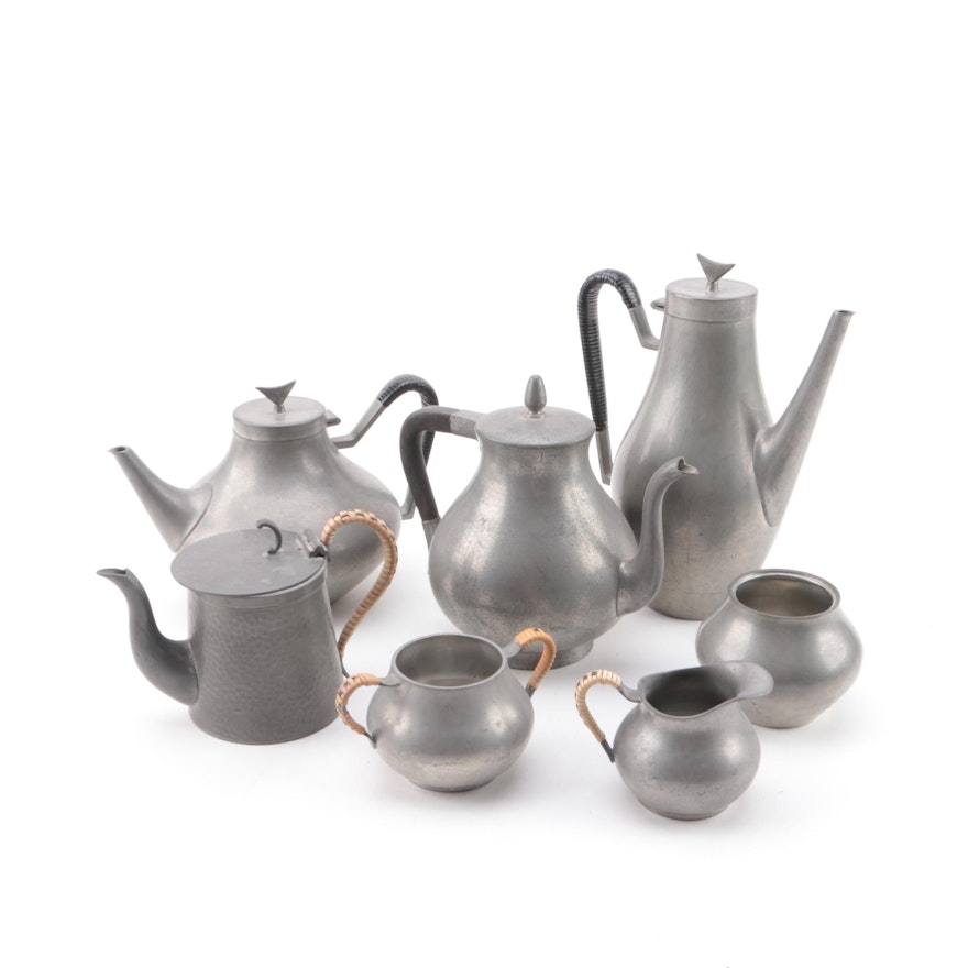 Pewter Teaware and Serveware including Reed & Barton