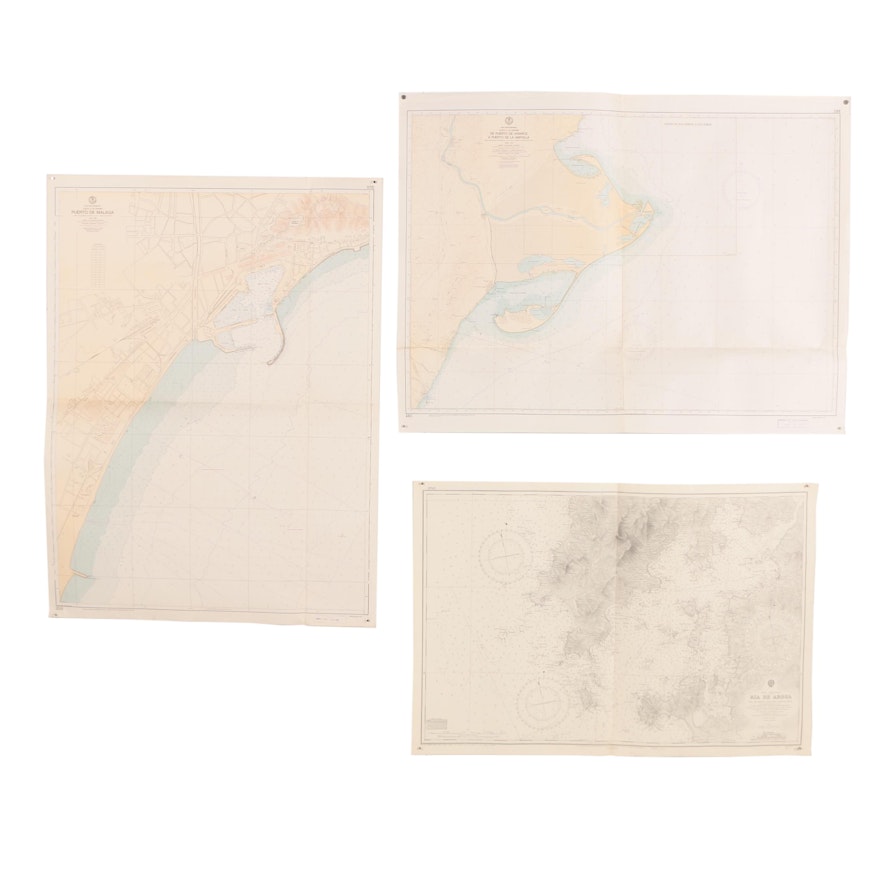 Assortment of Nautical Maps of Spain