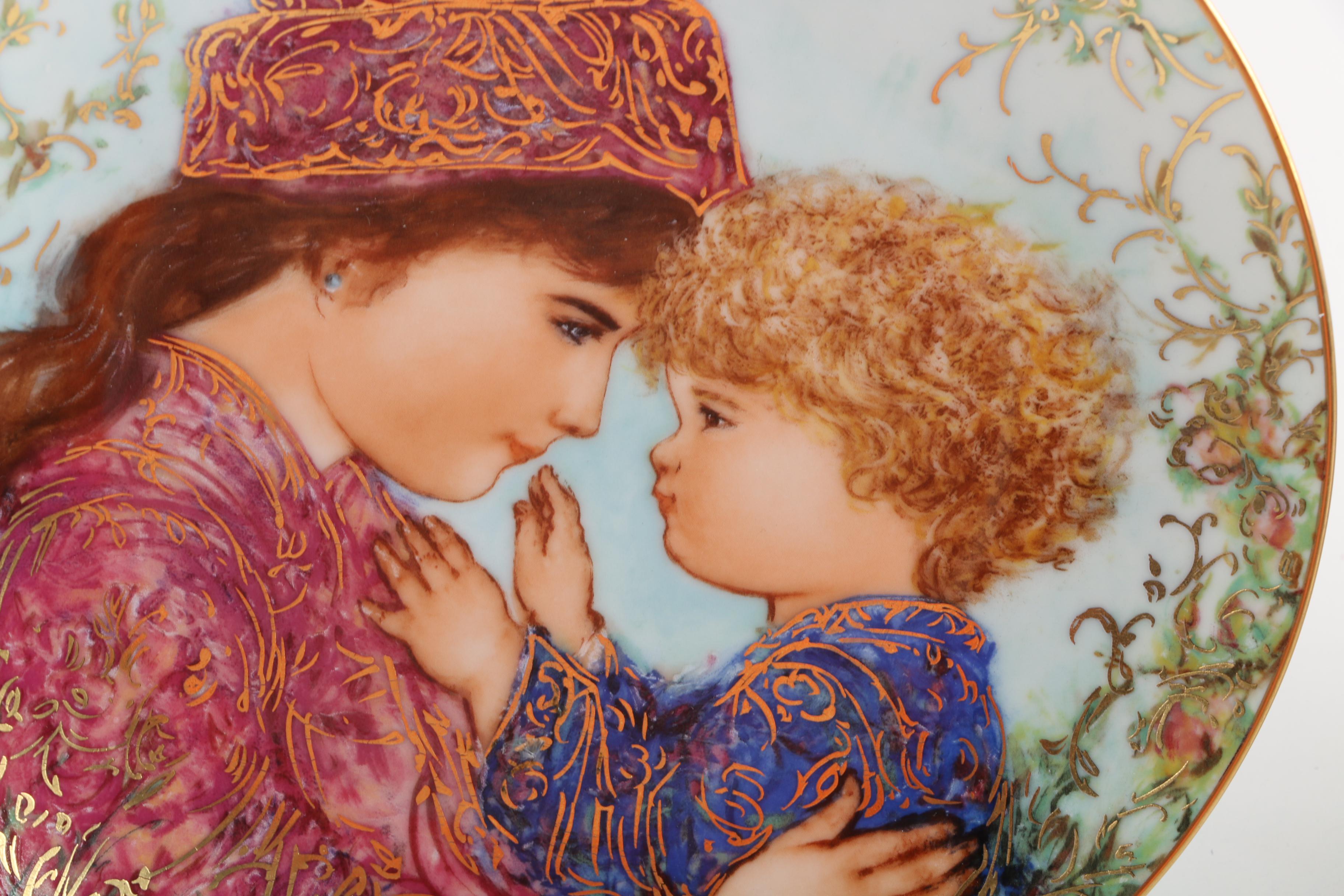 Knowles and Edna Hibel Corporation Porcelain Collector Plates