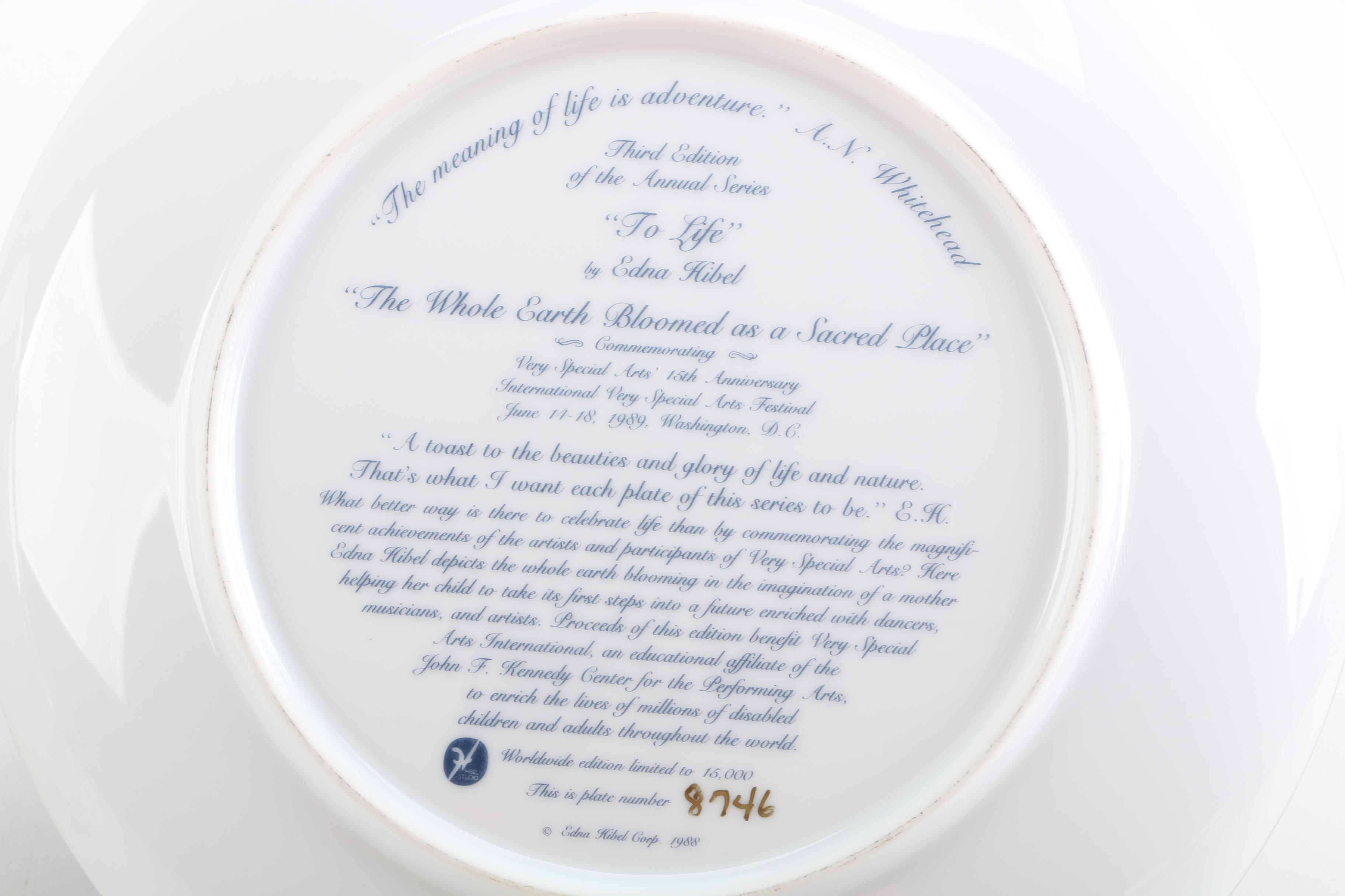 Knowles and Edna Hibel Corporation Porcelain Collector Plates