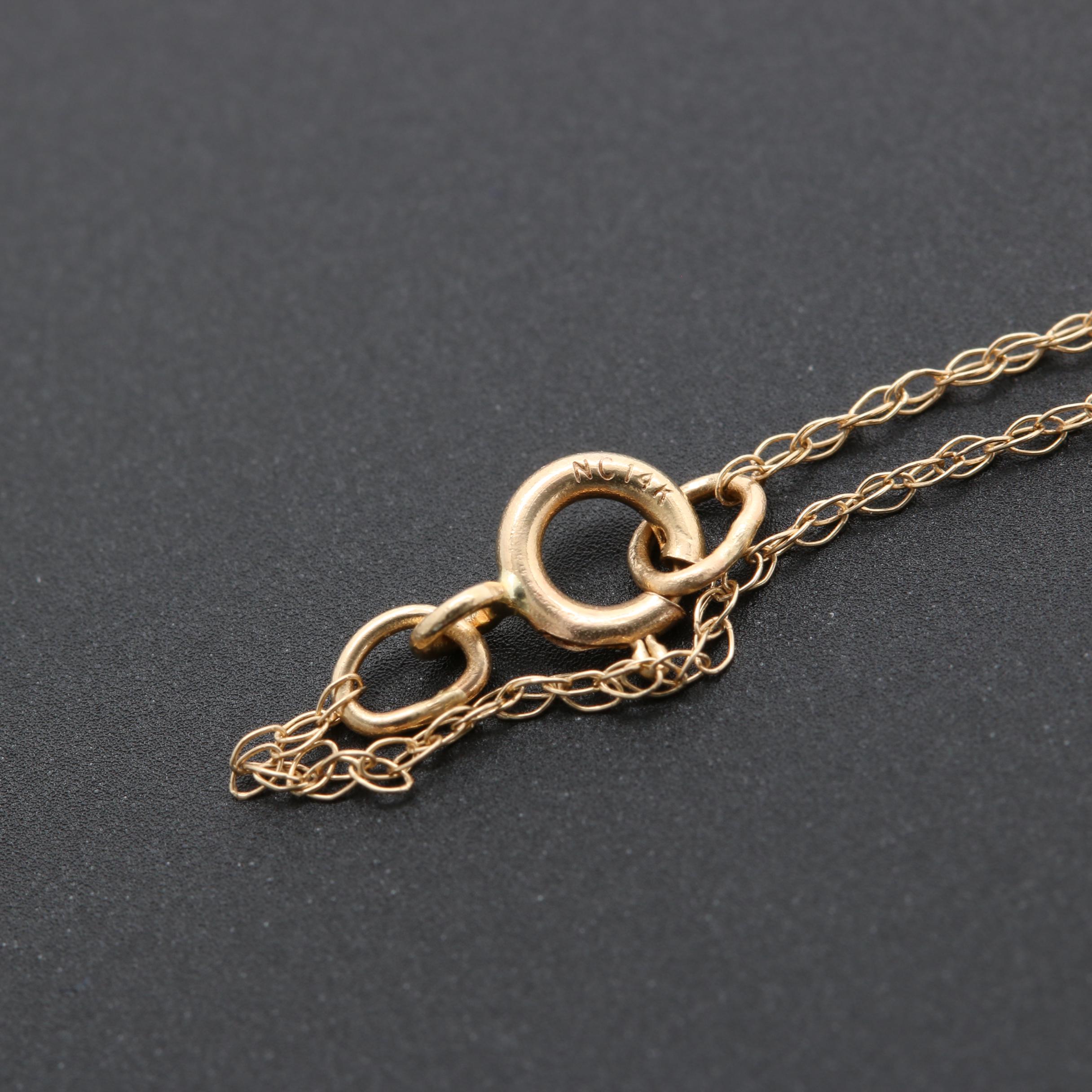 14K and 10K Yellow Gold Diamond Crux Gemmata Cross Necklace