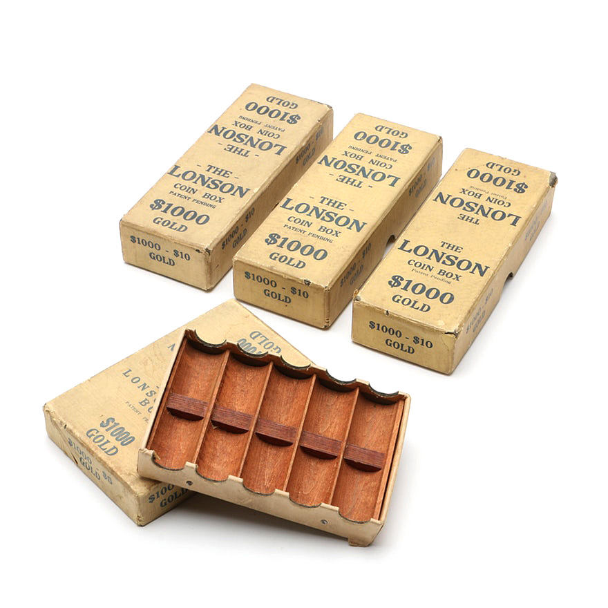 Vintage Lonson Gold Coin Boxes