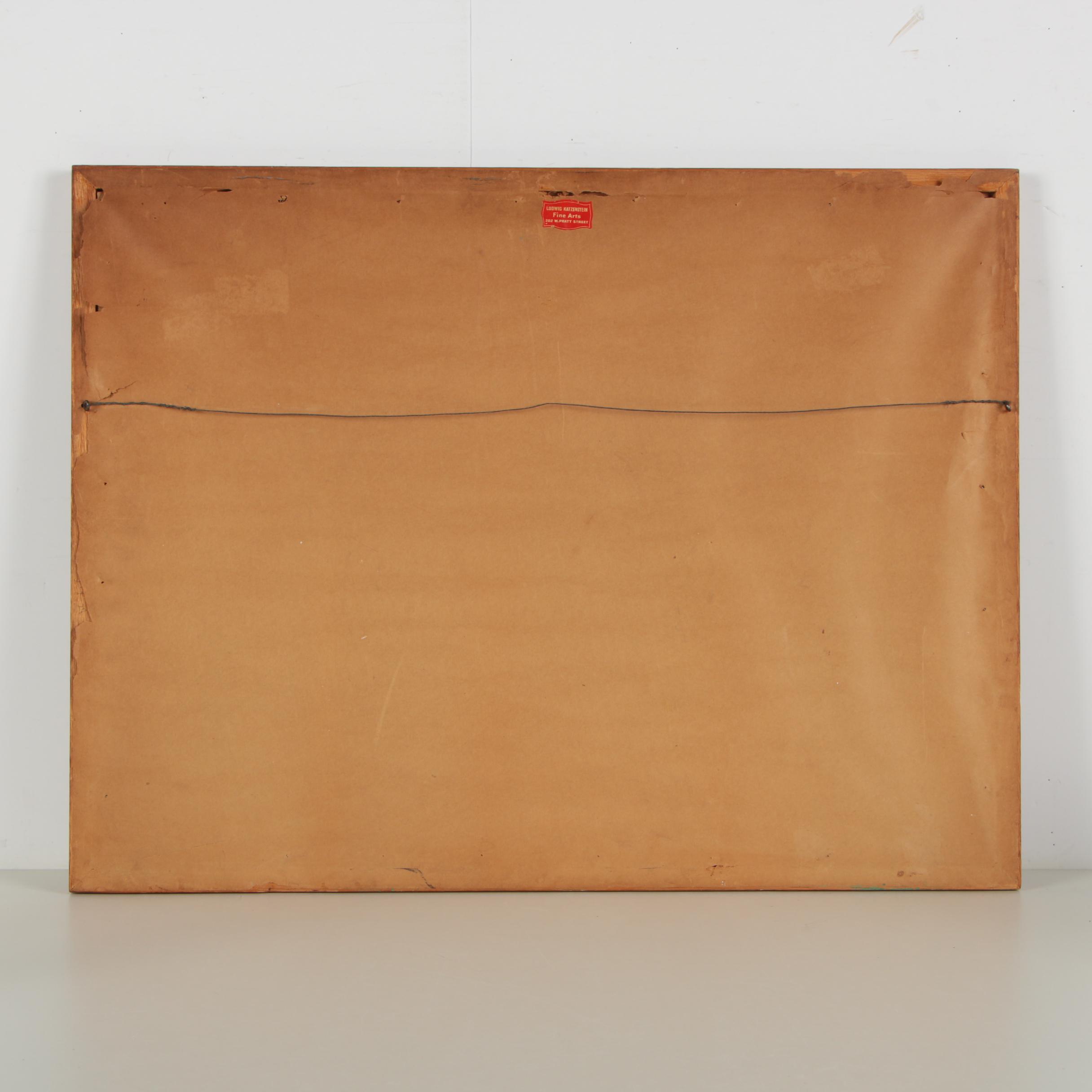 I. Rabinowitz 1951 Watercolor Landscape Painting