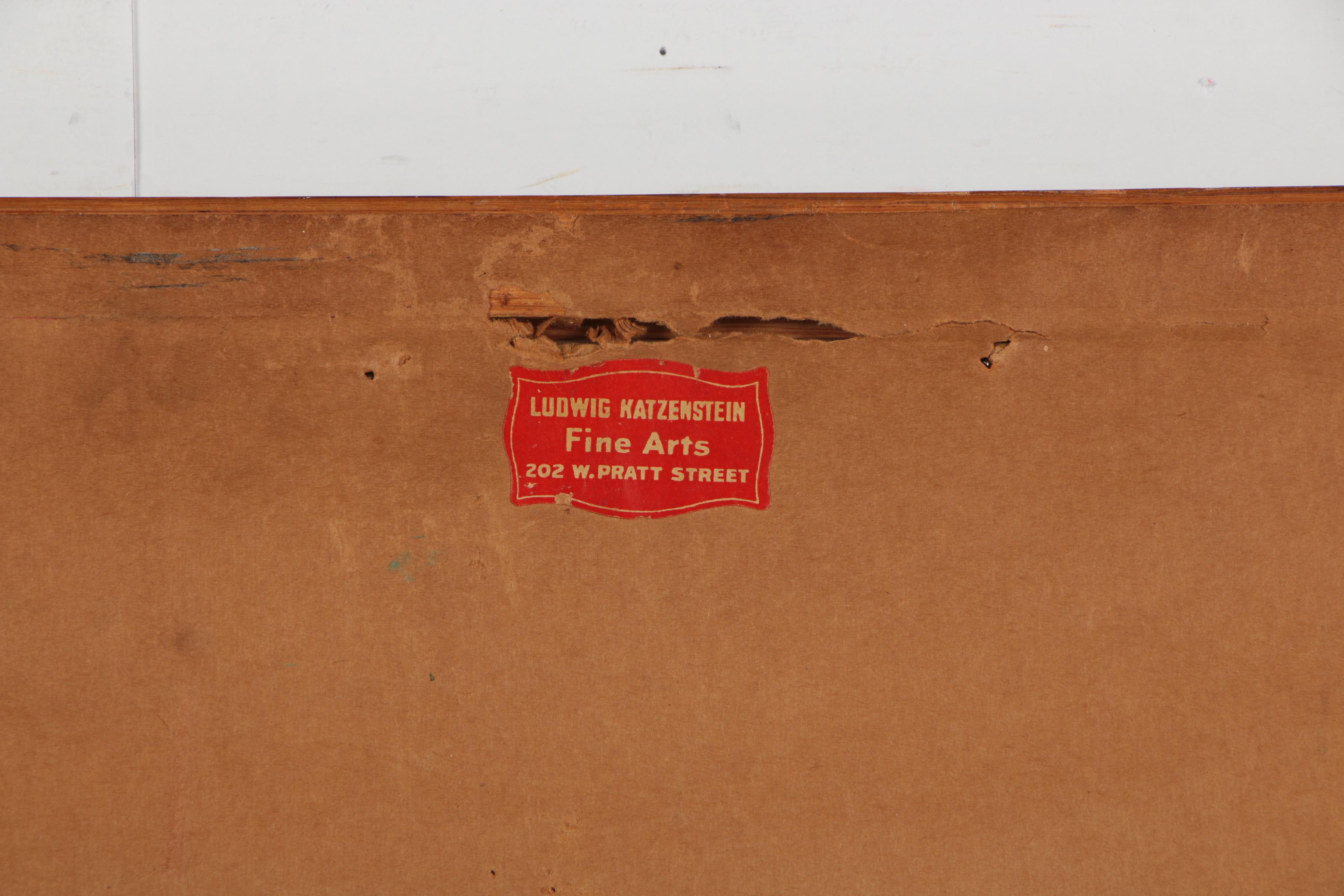 I. Rabinowitz 1951 Watercolor Landscape Painting