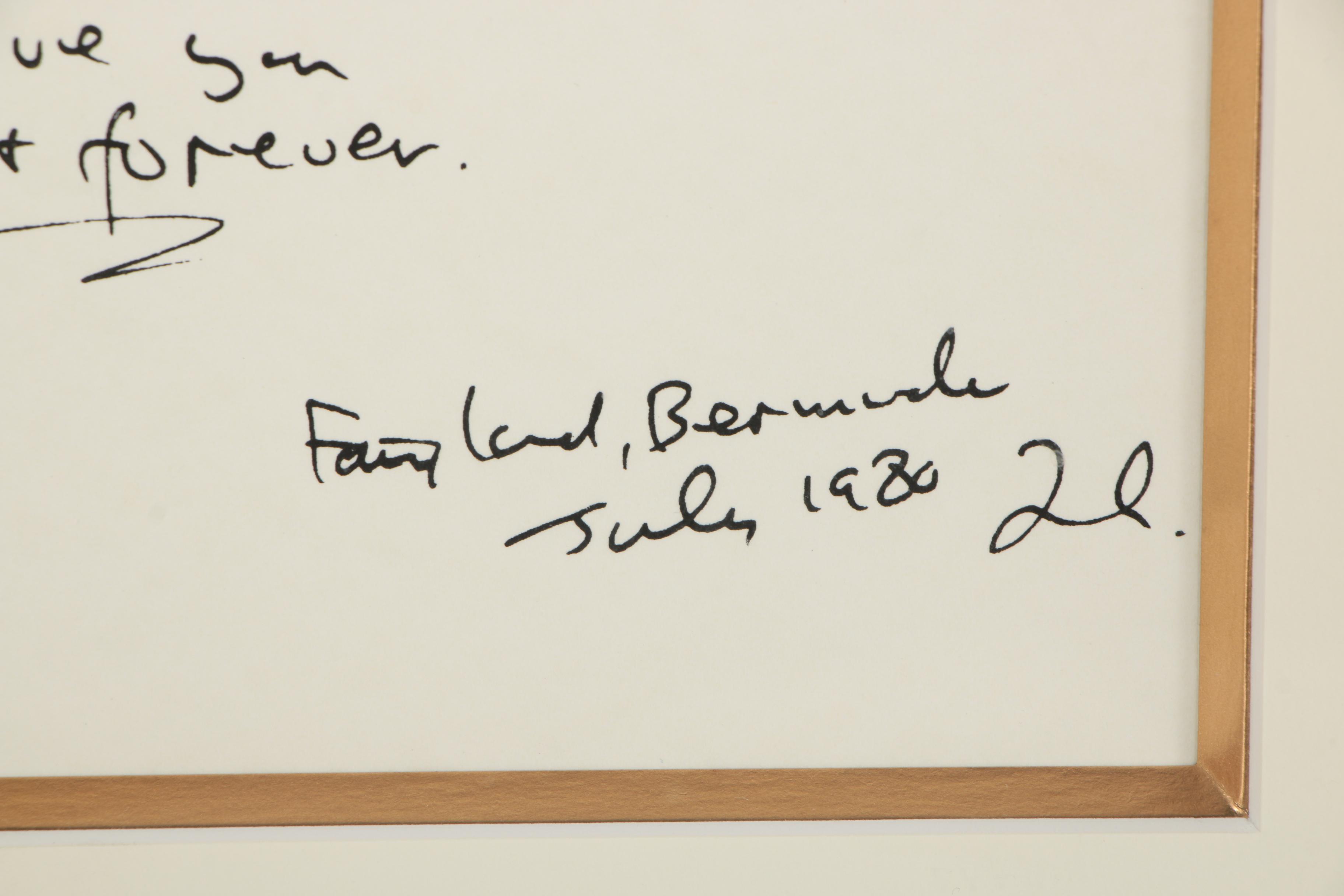 John Lennon "Wo/man" Limited Edition Reproduction Lyric Sheet