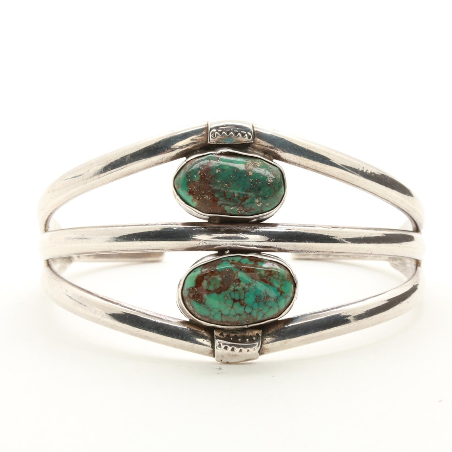 Sterling Silver Turquoise Cuff Bangle